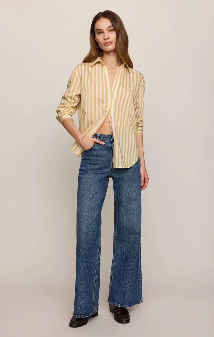 Golden Haven Stripe Button Up
