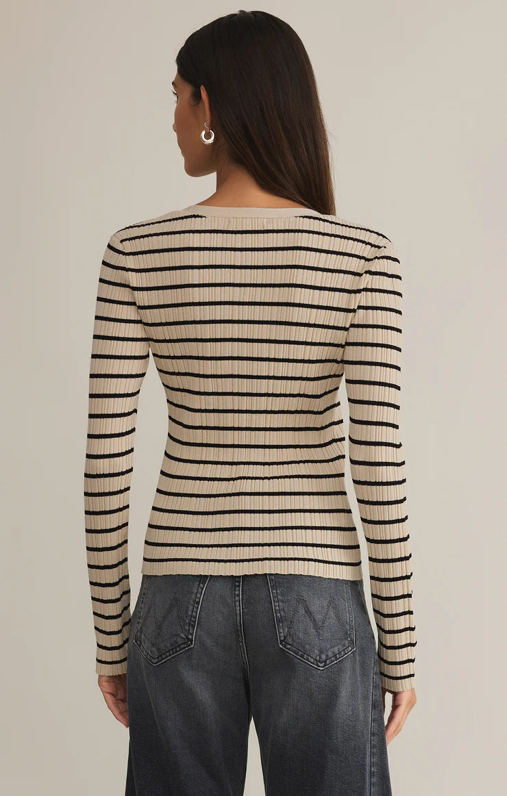 Jordana Stripe Rib Sweater