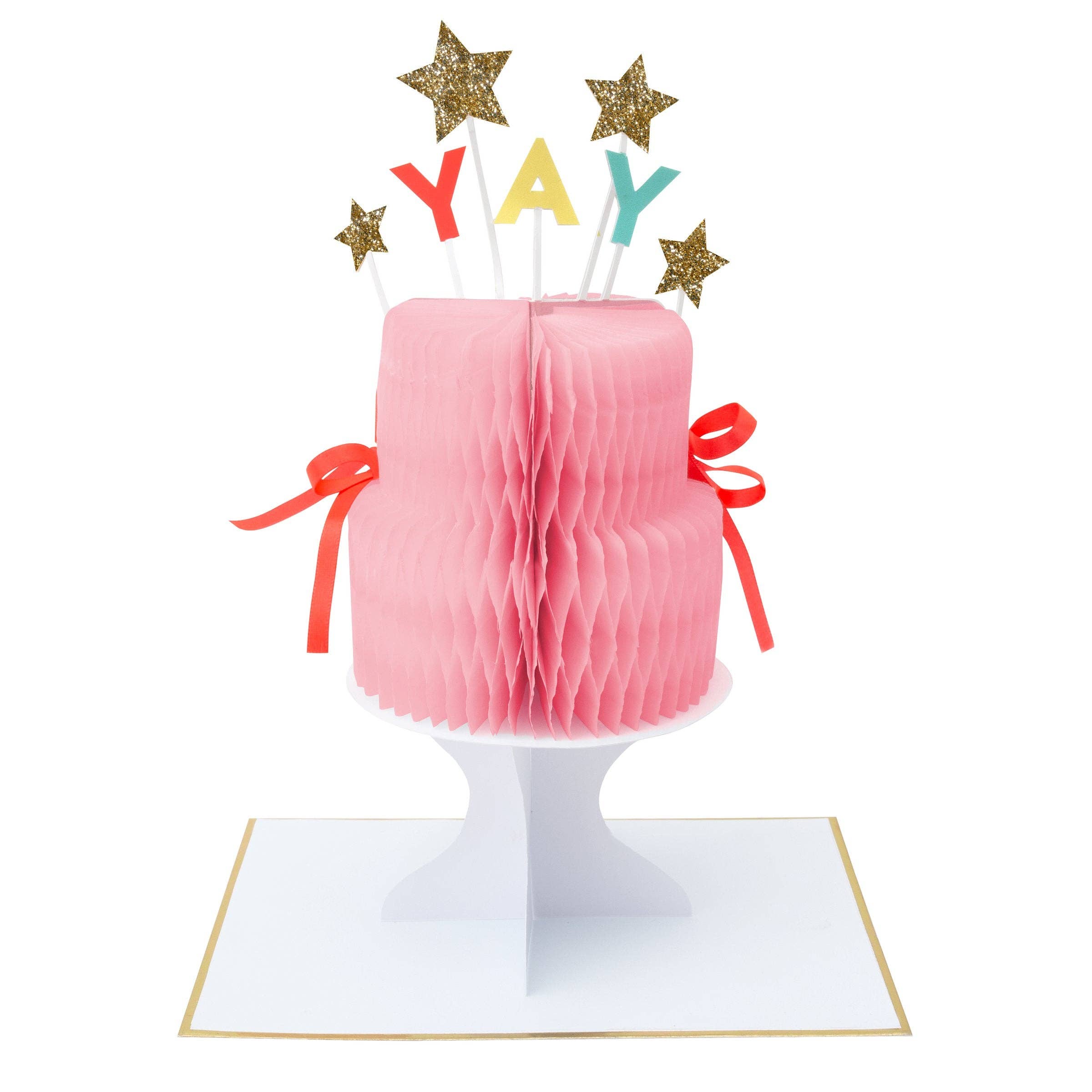 Meri Meri - Yay! Cake Stand-Up Birthday Card