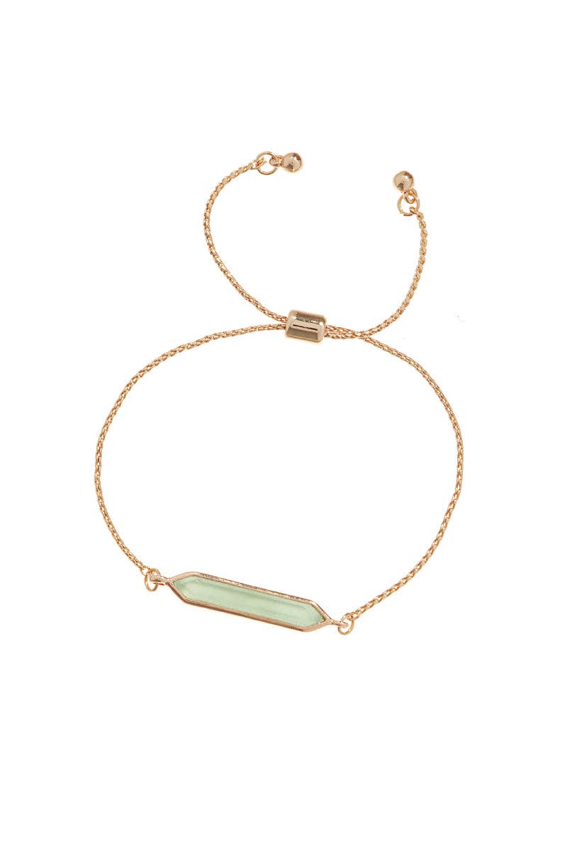 Designature New York - Double Side Semi Precious Stone Pull Tie Bracelet