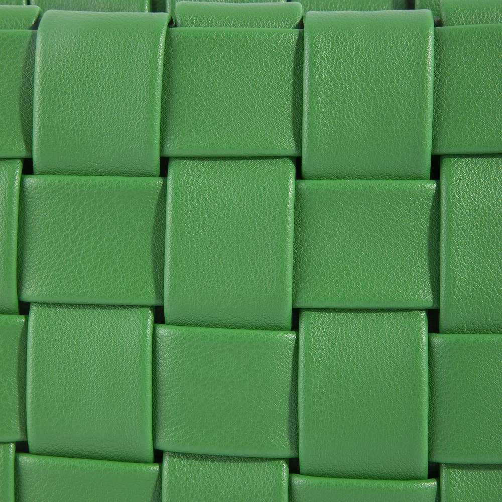 Collections by Fame Accessories - Woven Vegan Leather Wristlet Clutch Bag