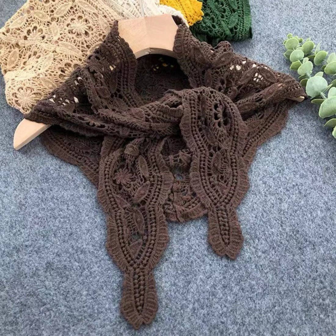 Funkyrel® Atzbranding Limited - Scarvii - Lace Hollow-Out Shoulder Triangle Scarf