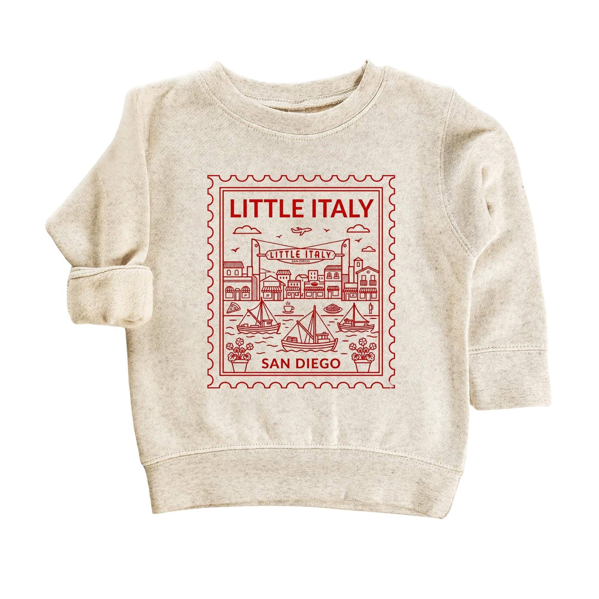 EnjoyMyDesign - Little Italy San Diego Kids T-Shirt – Local City Gift for Boys and Girls