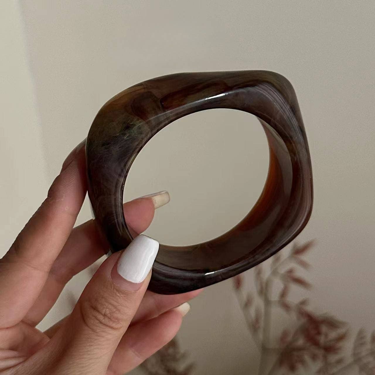 Dipped Shop - Irregular Acrylic Resin Bangle Bracelets MK2PPPO6W6JBR304
