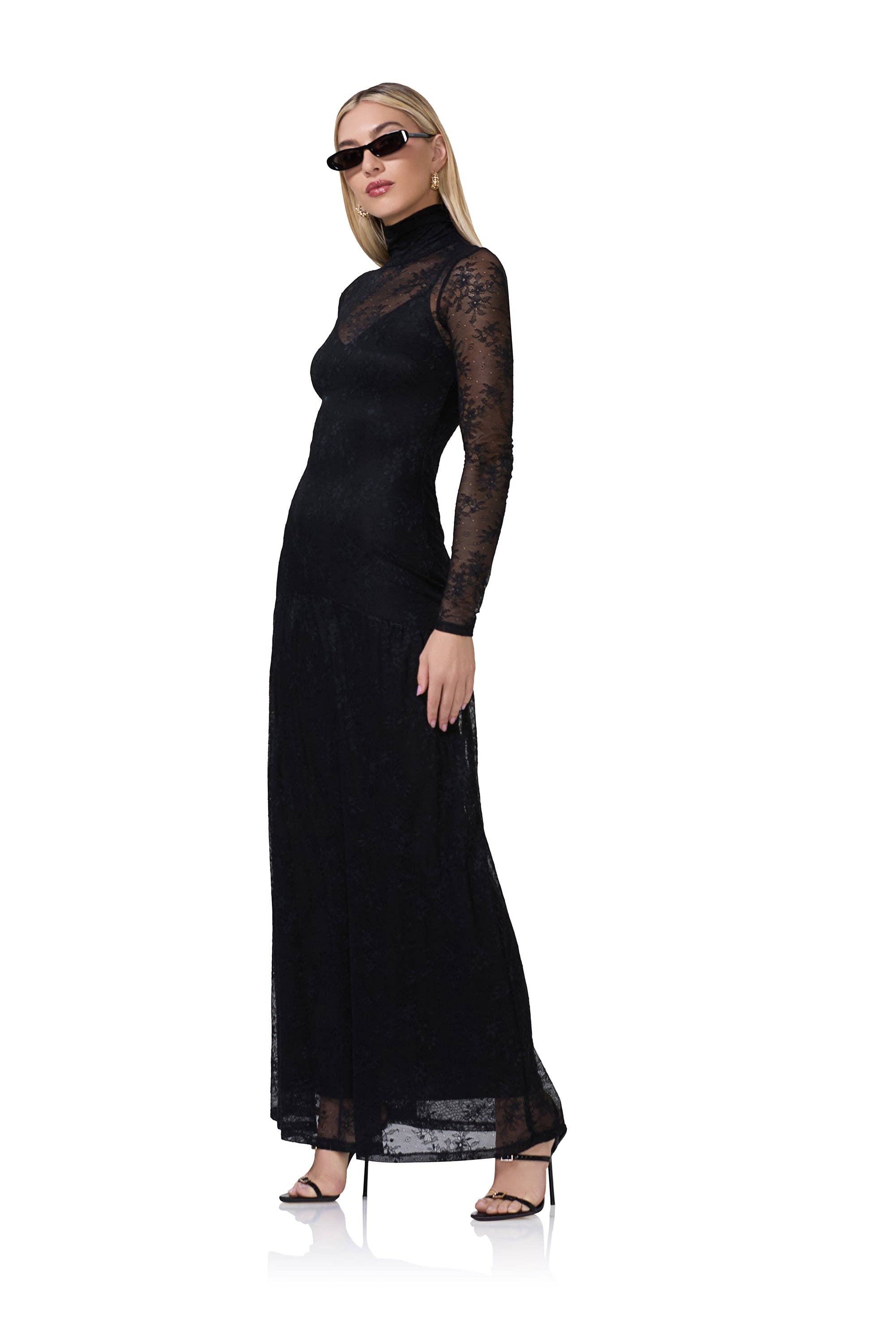 AFRM - Amala Lace Dress - Noir