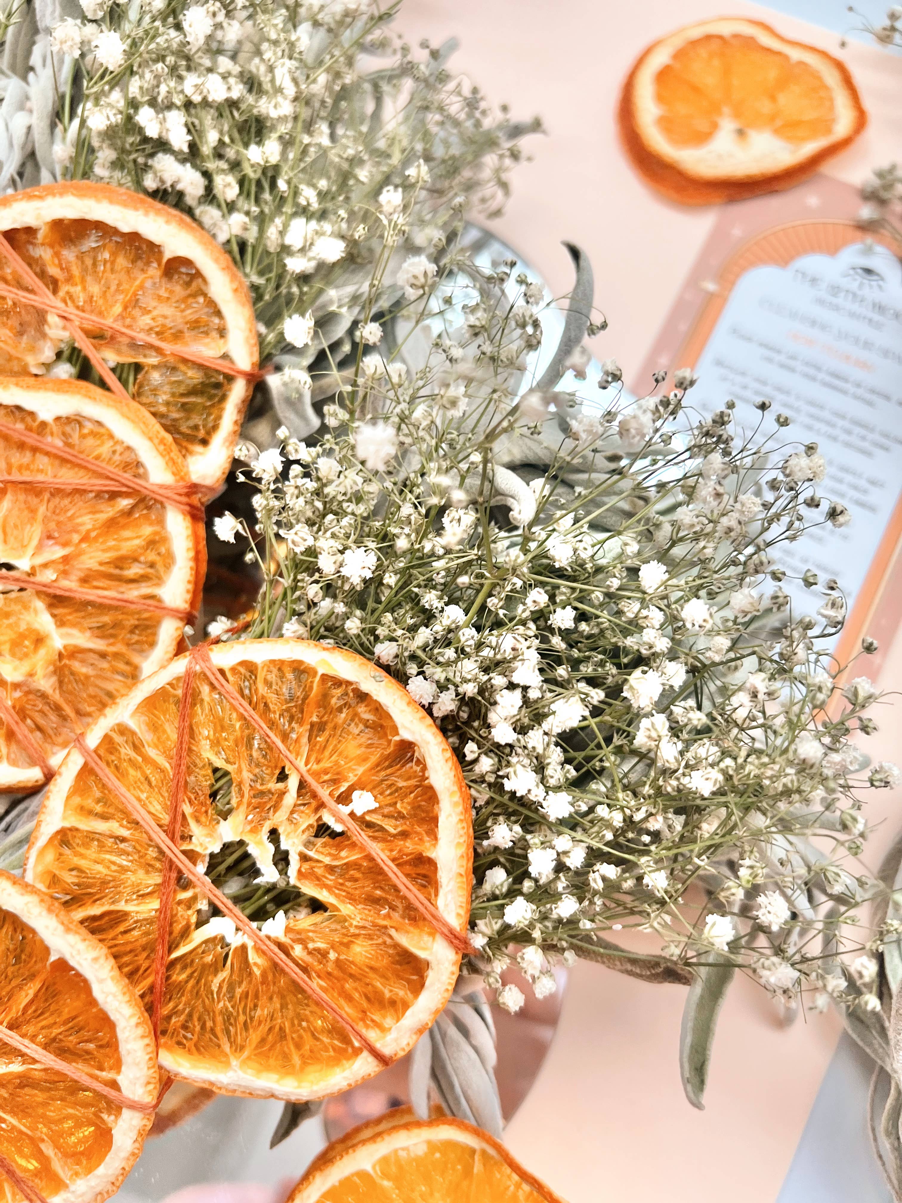 The 12th Moon - CITRUS HARVEST Sage Bundle - SEASONAL Smudge - FALL + WINTER
