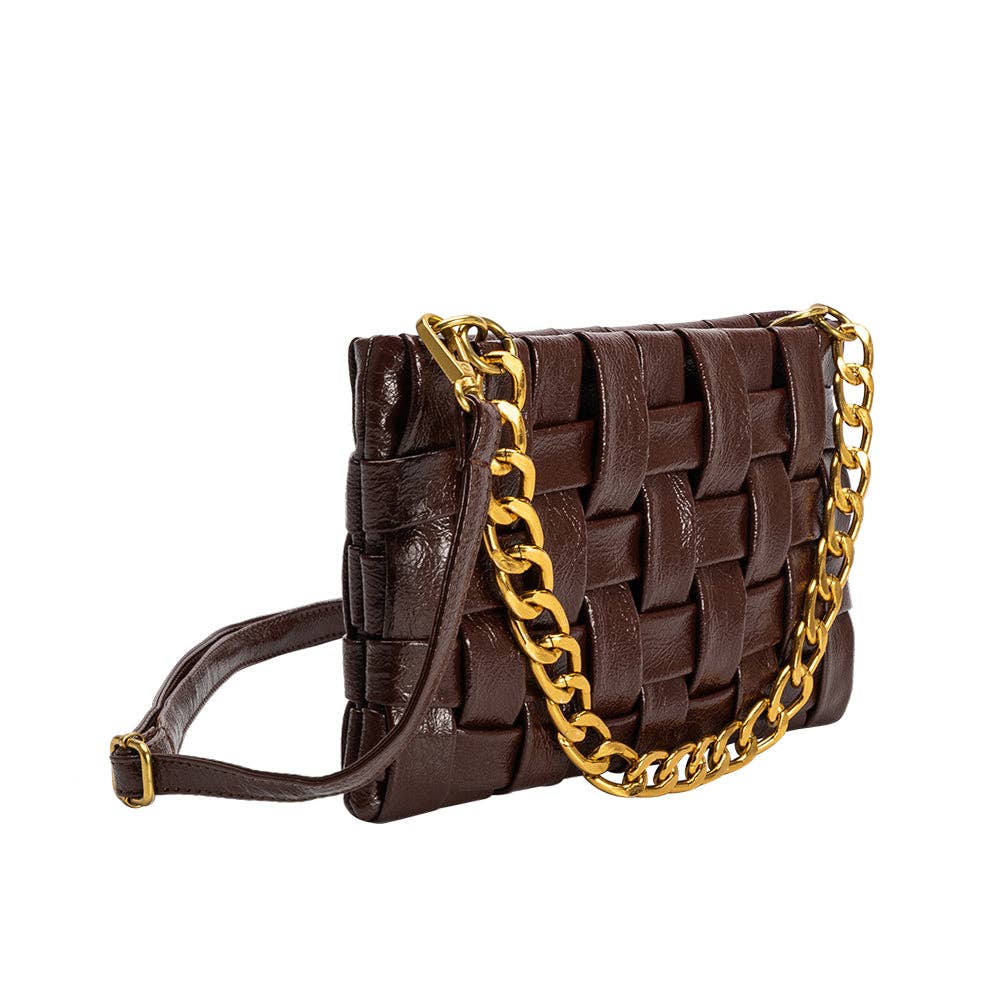 Melie Bianco - Mimie Mahagony Recycled Vegan Crossbody Bag