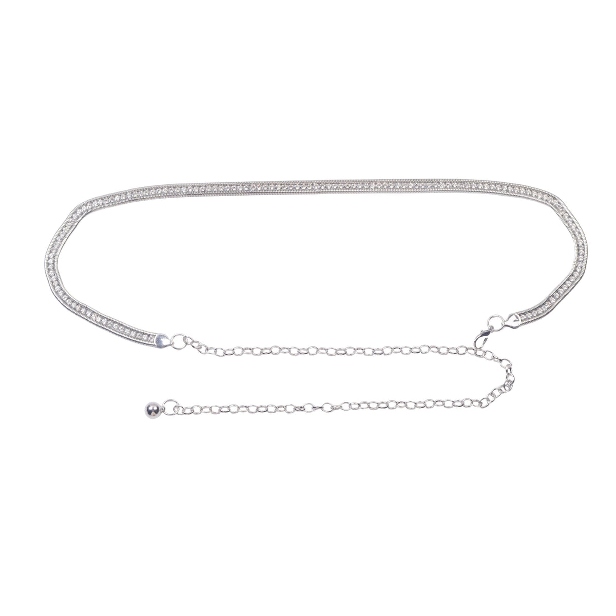 Most Wanted USA - Singular Rhinestone Rope Chain Belt