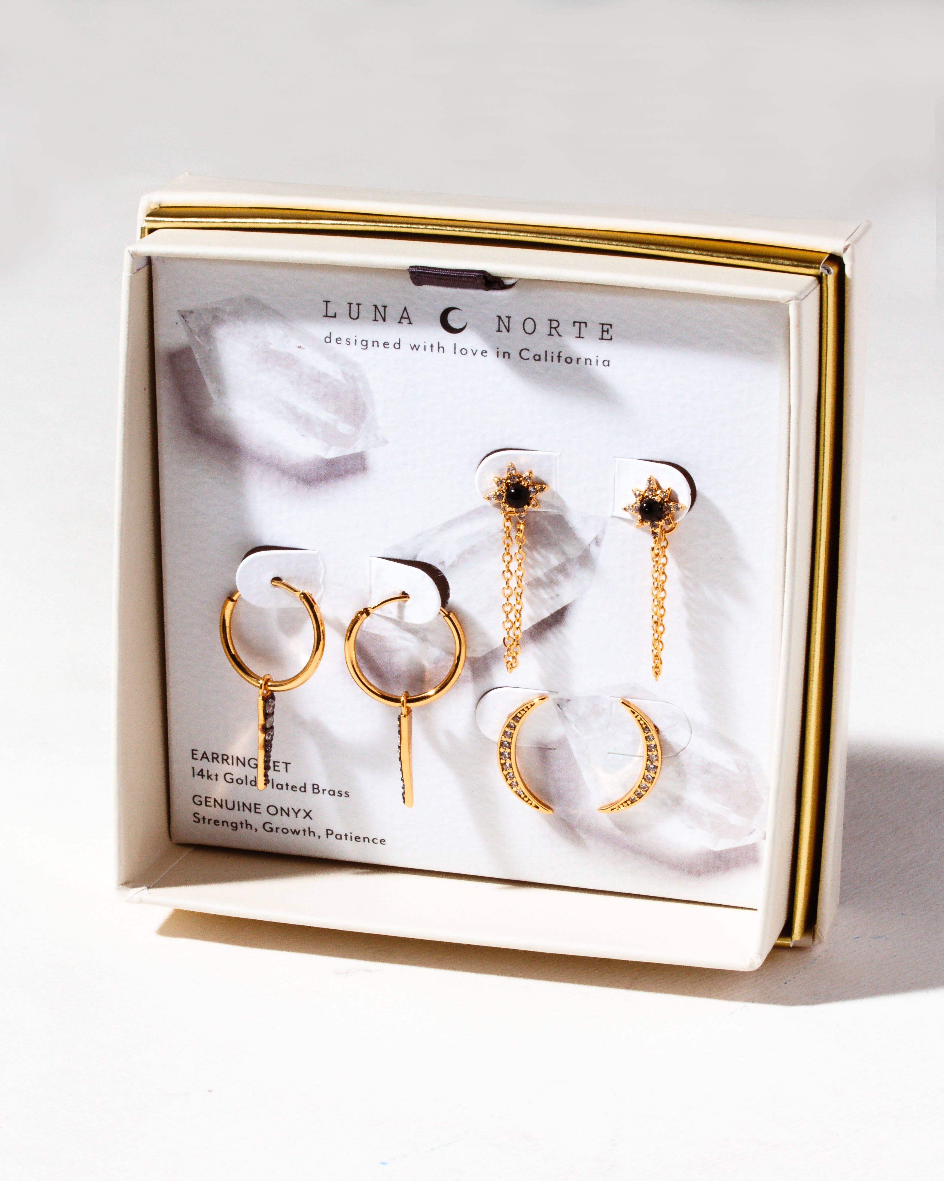 Luna Norte - Twilight Earring Set - Black Onyx