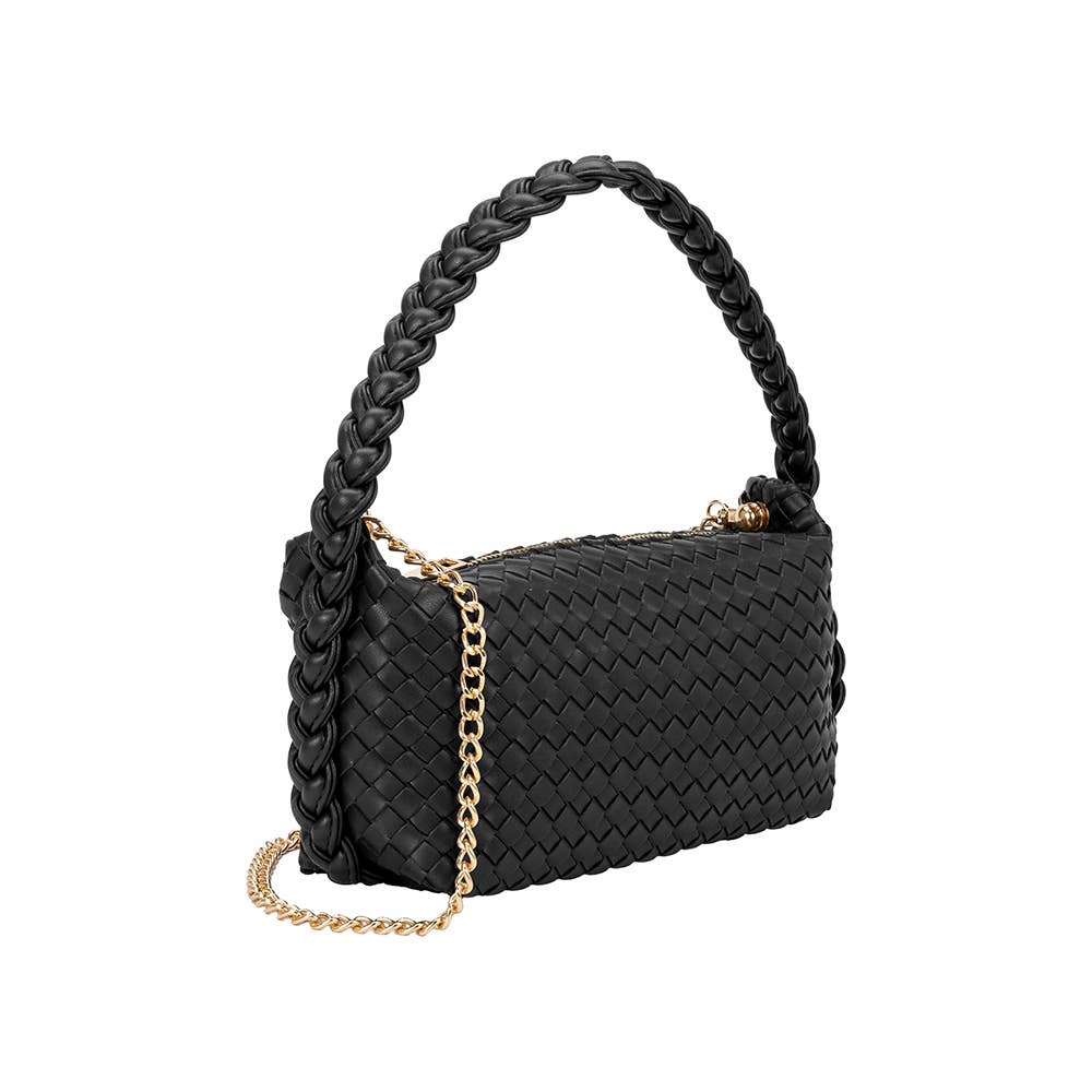 Melie Bianco - Alma Black Recycled Vegan Top Handle Bag