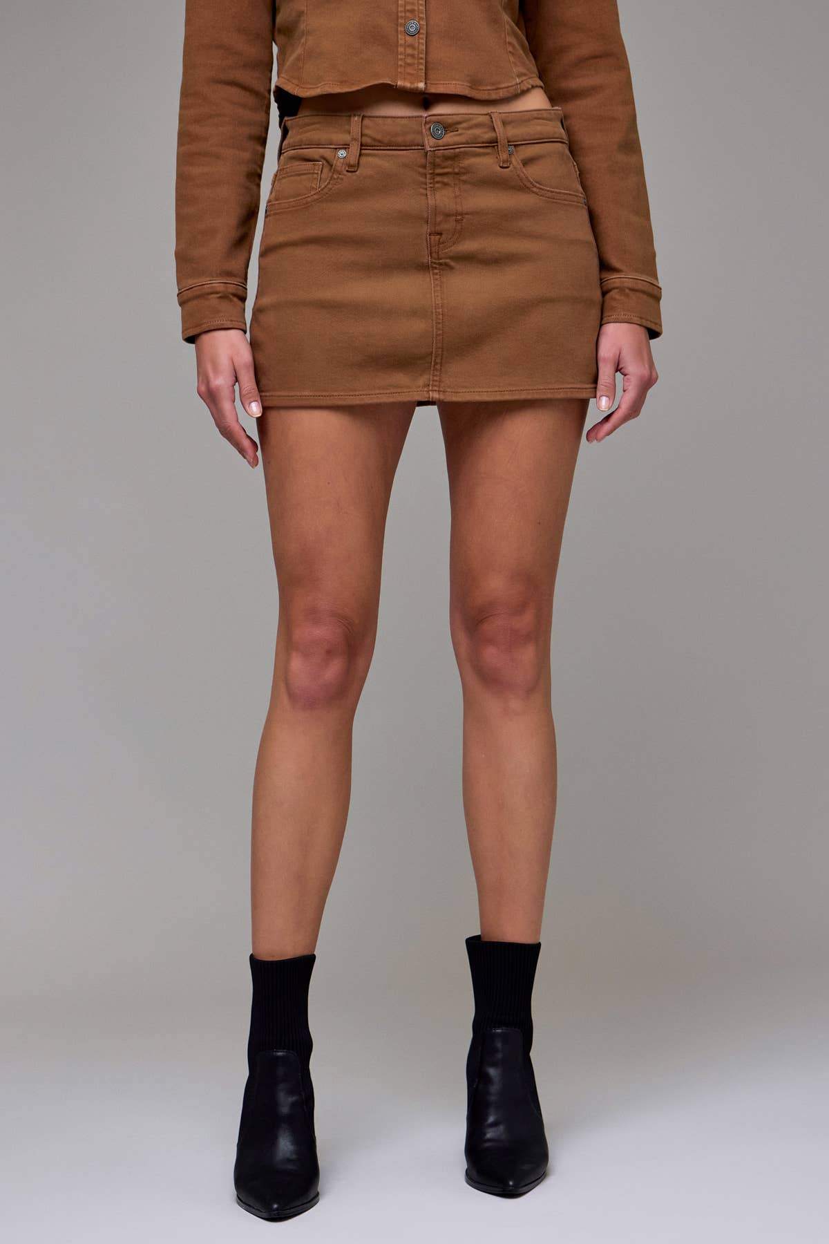 Hidden Jeans - Tawney Wash Micro Mini Stretch Skirt