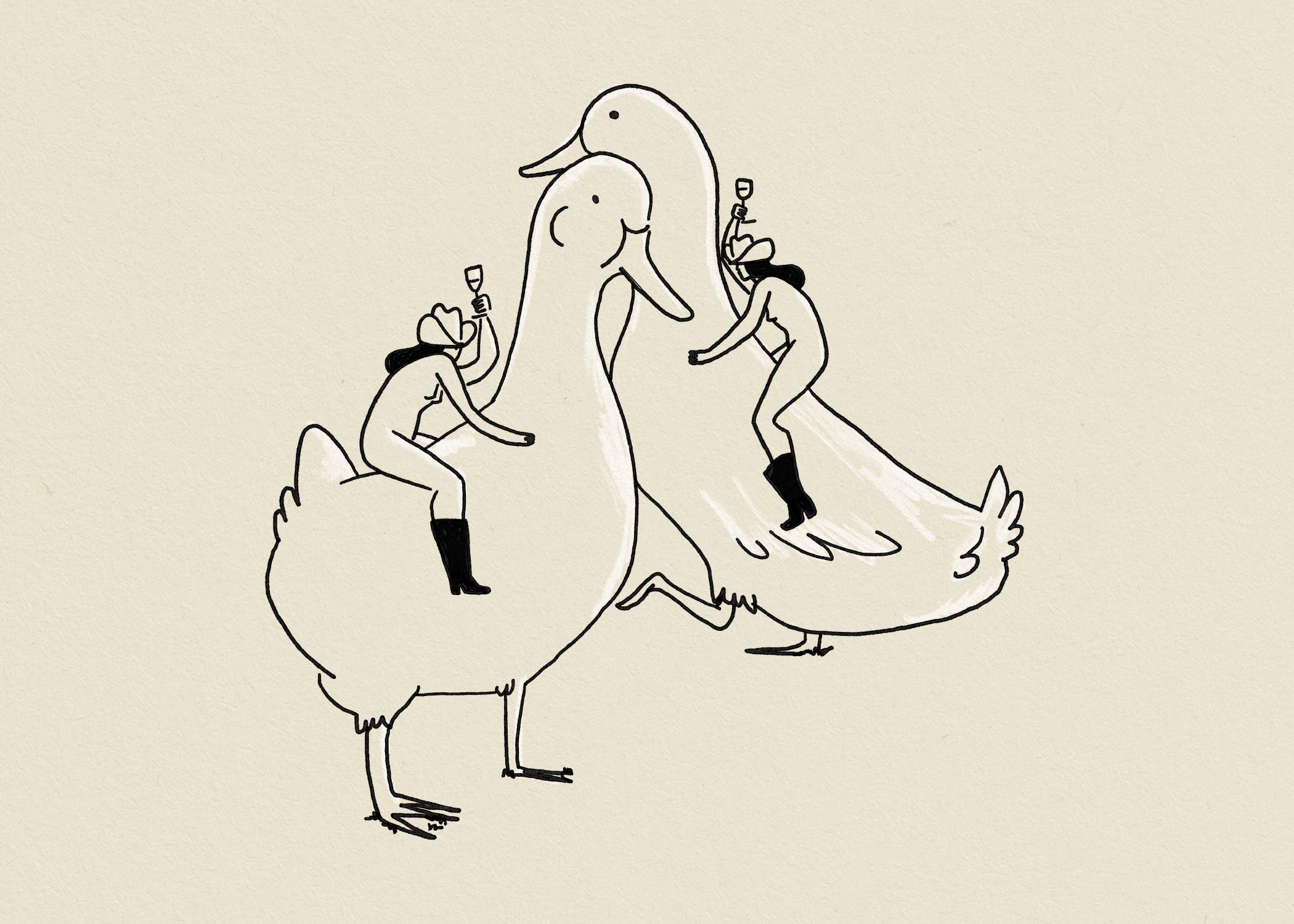 Tumbleweed Design Studio - Silly Goose - Whimsical Western Archival Giclée Art Print