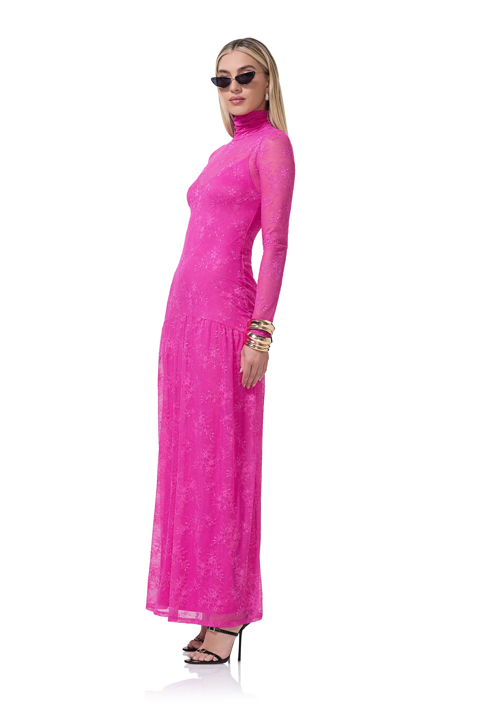 AFRM - Amala Lace Dress - Cosmo Pink