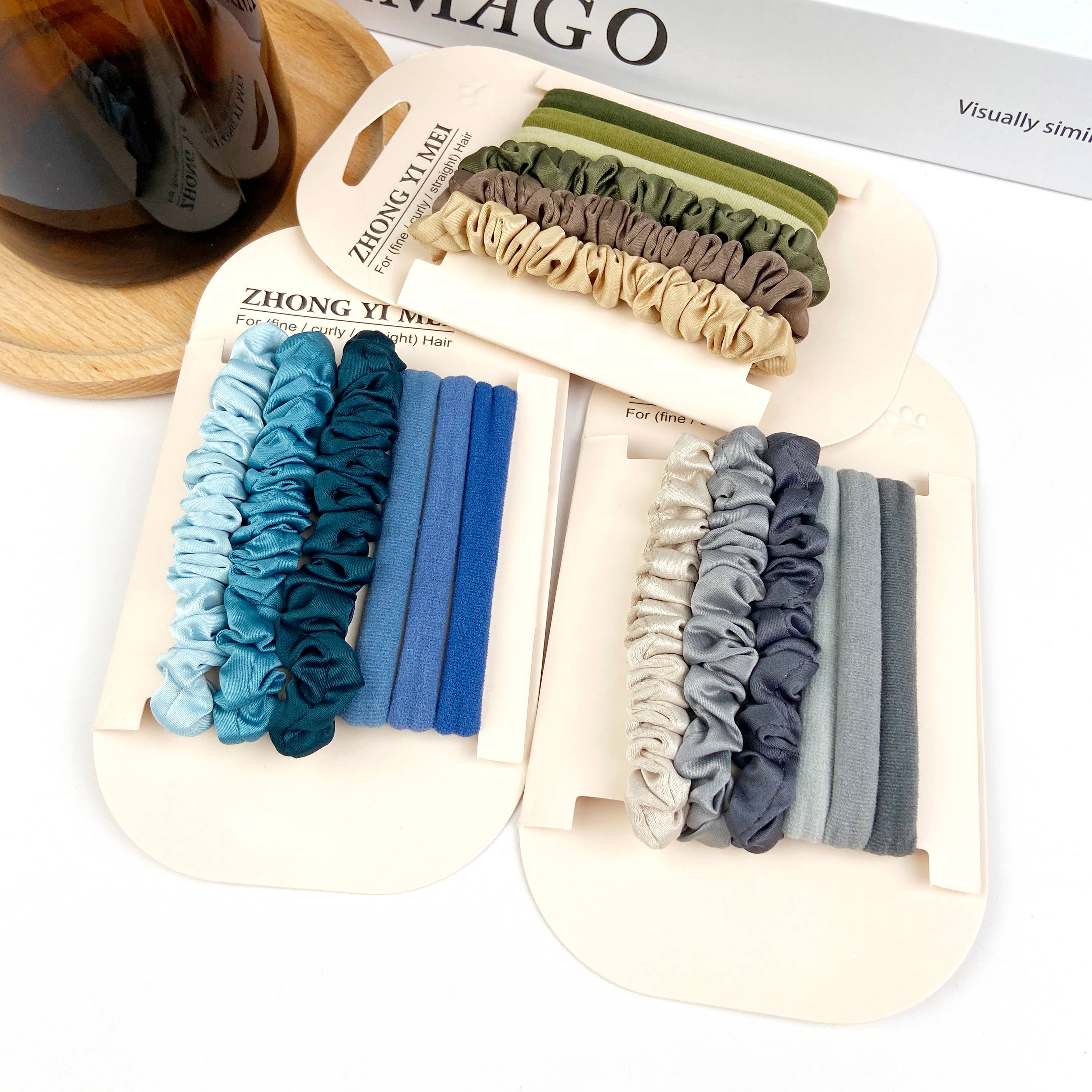 SoapElenGlen - 6PCS colorful  high elastic sweet hair tie
