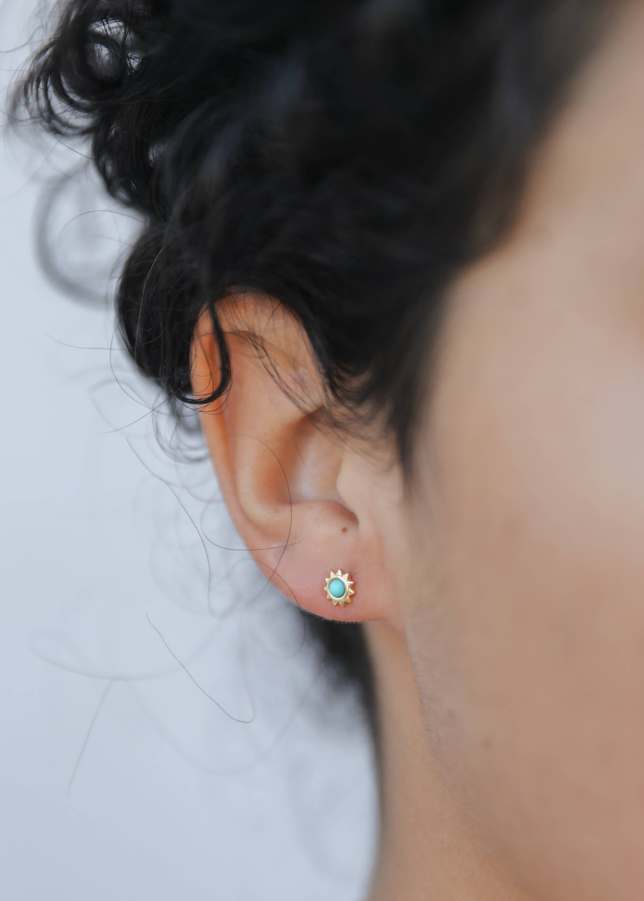 JaxKelly - Sun Studs - Turquoise - Earring