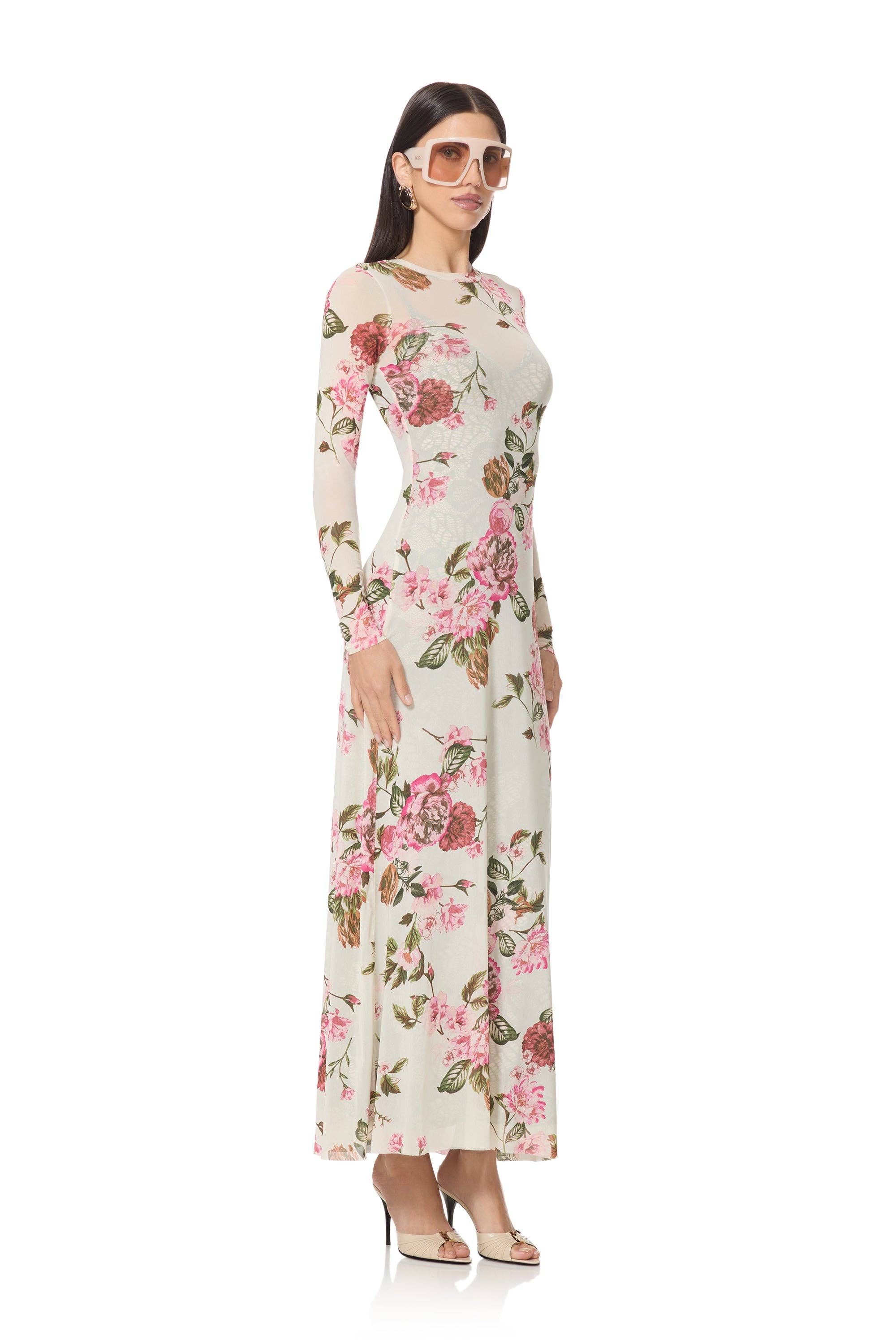 AFRM - Paola Dress - Layered Roses