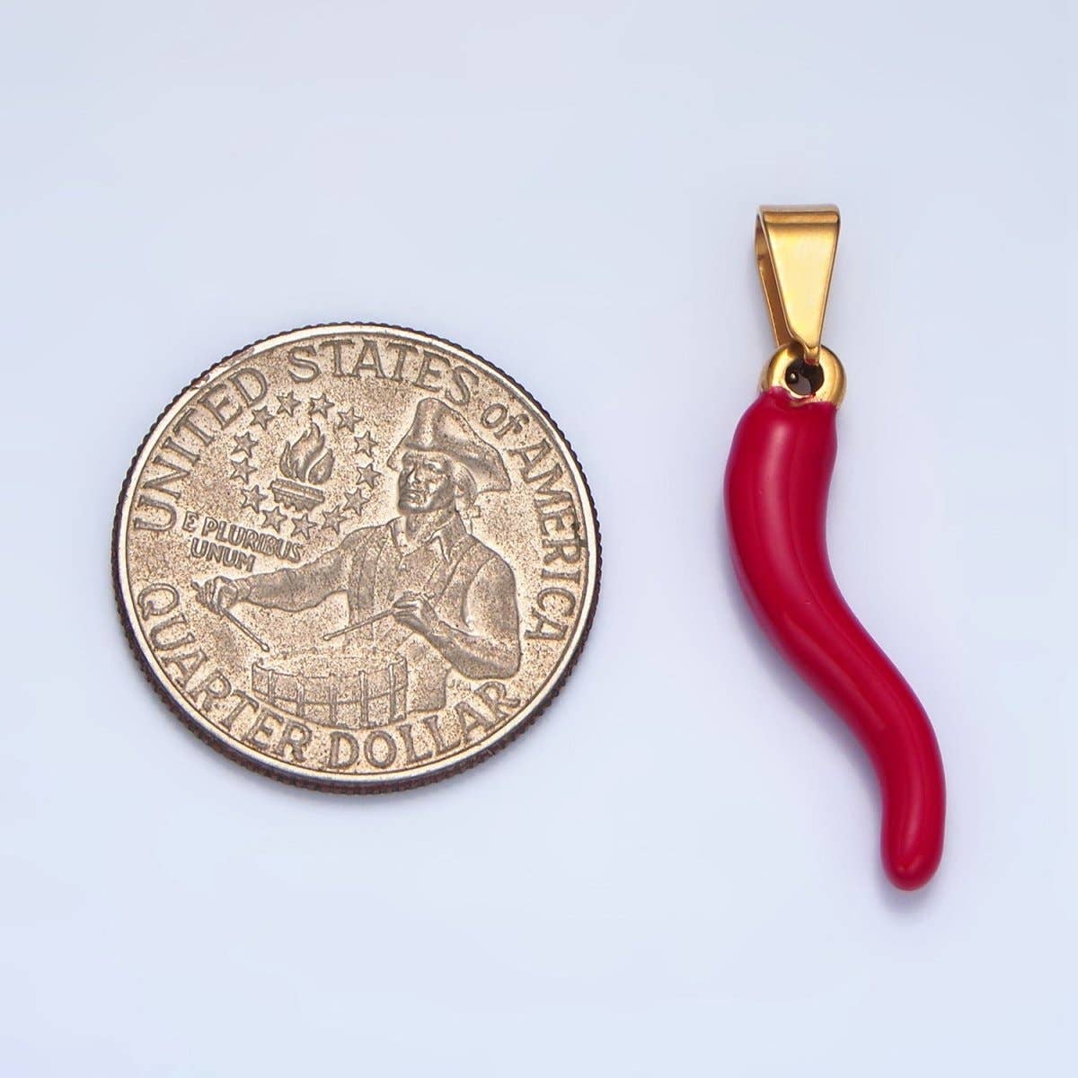 Aim Eternal - Stainless Steel 36mm Red Enamel Chili Charm | P1484