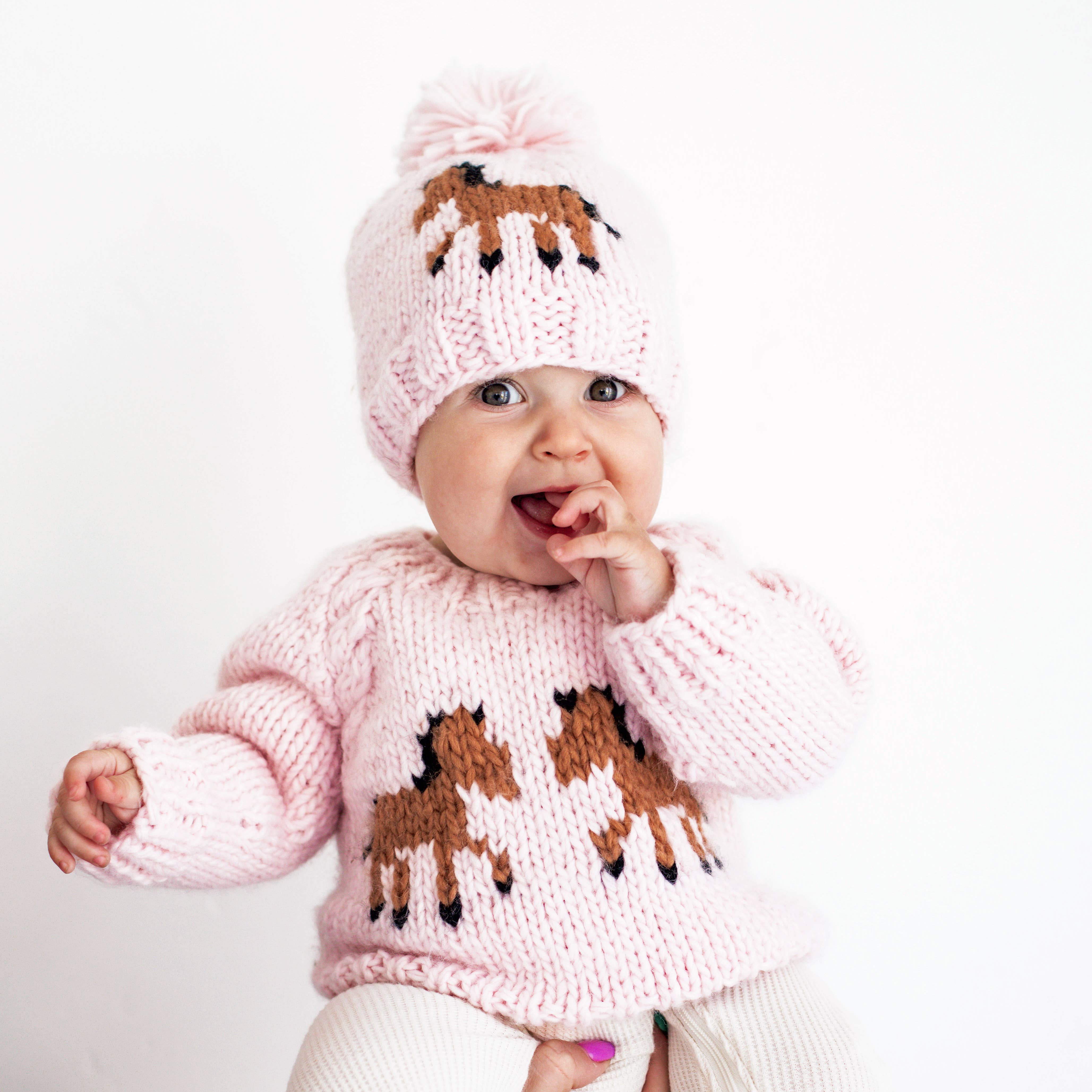 Huggalugs - Pony Sweater Blush for Baby & Toddler