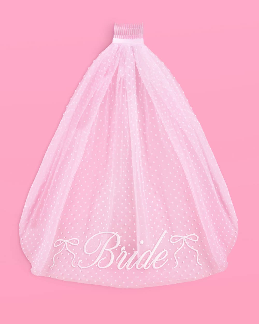 xo, Fetti - Dotted Tulle Bride Veil | bachelorette, bridal, white