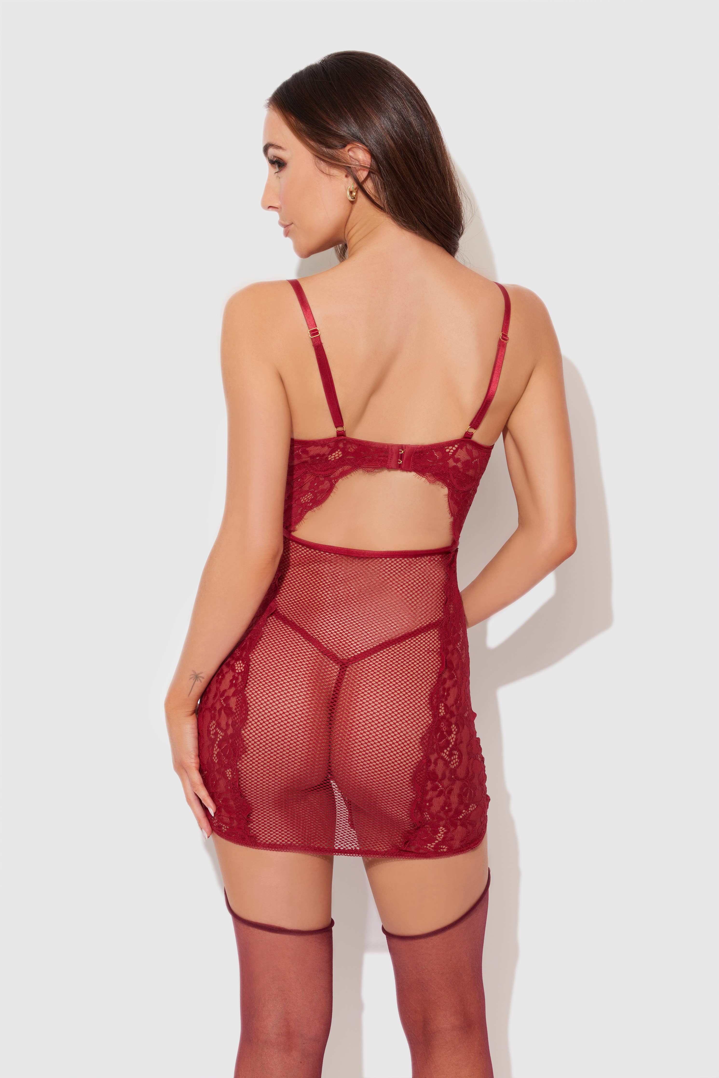 House of Desire - DEZI LACE & CHAIN CHEMISE SET