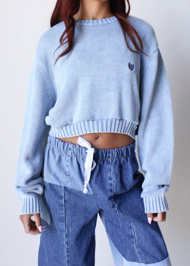 American Recycled Clothing - Acid Wash Cropped Knit Sweater Bundle