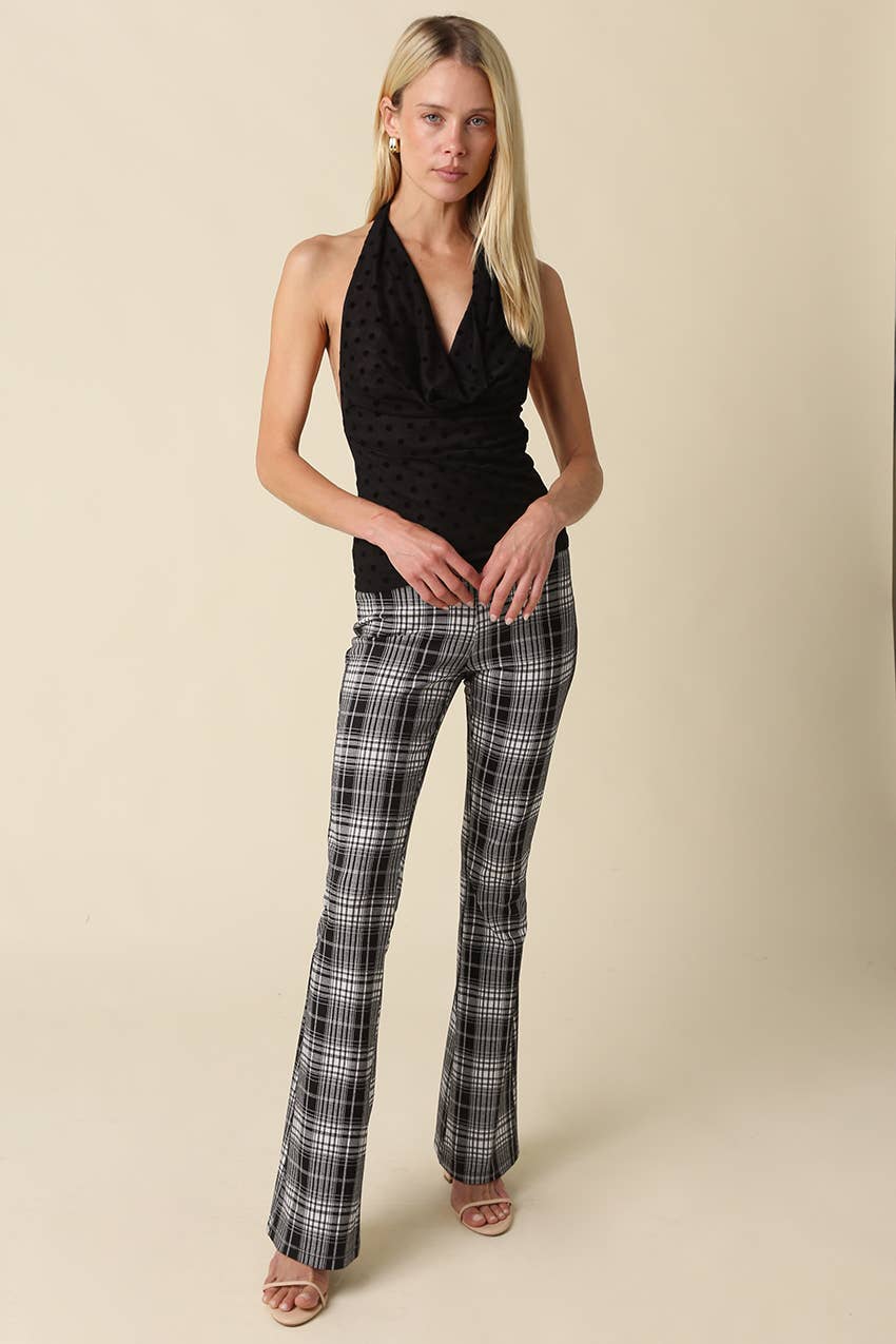 Olivaceous - Karrie Polka Dot Halter Top
