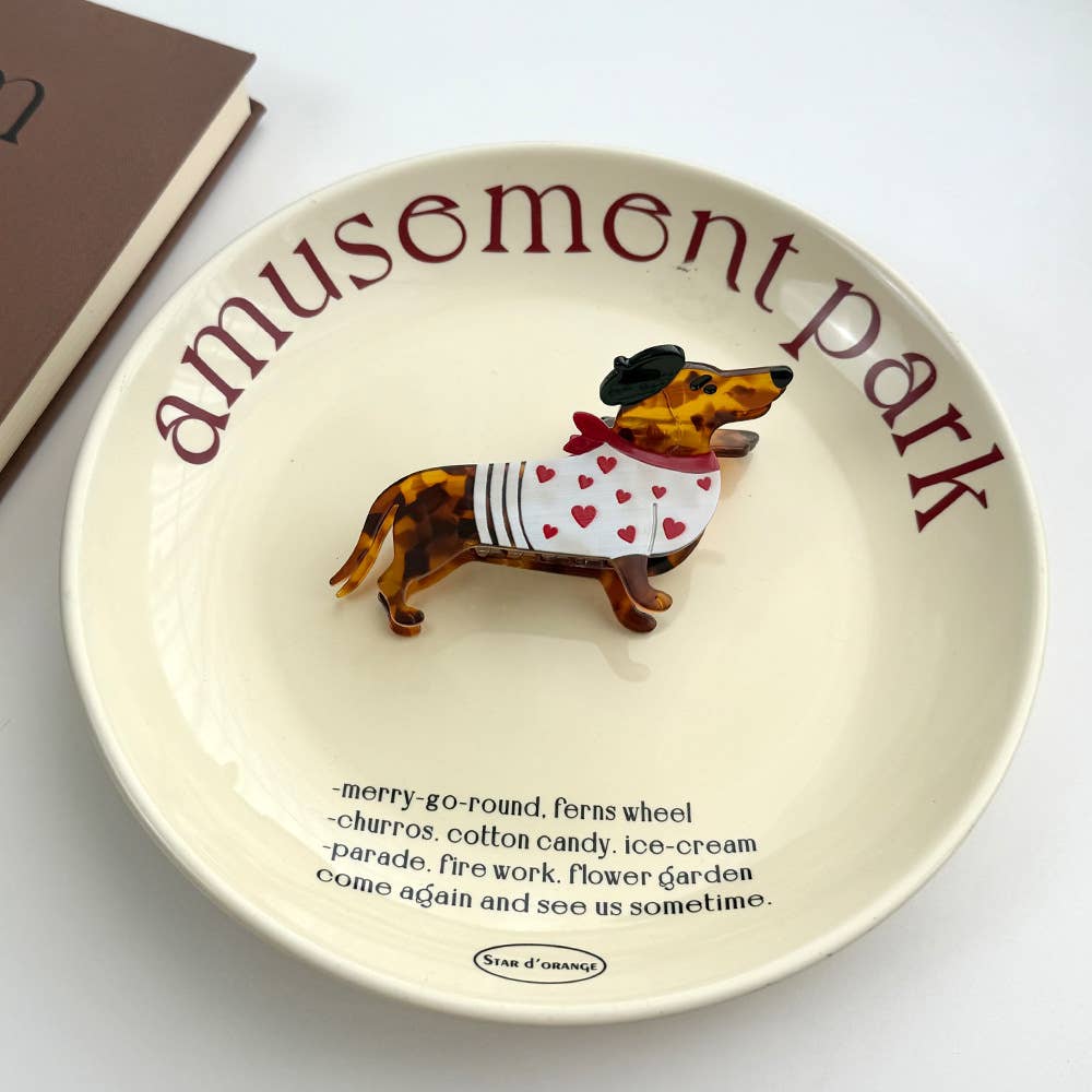 SoapElenGlen - Whimsical Dachshund in Outfits Hair Claws