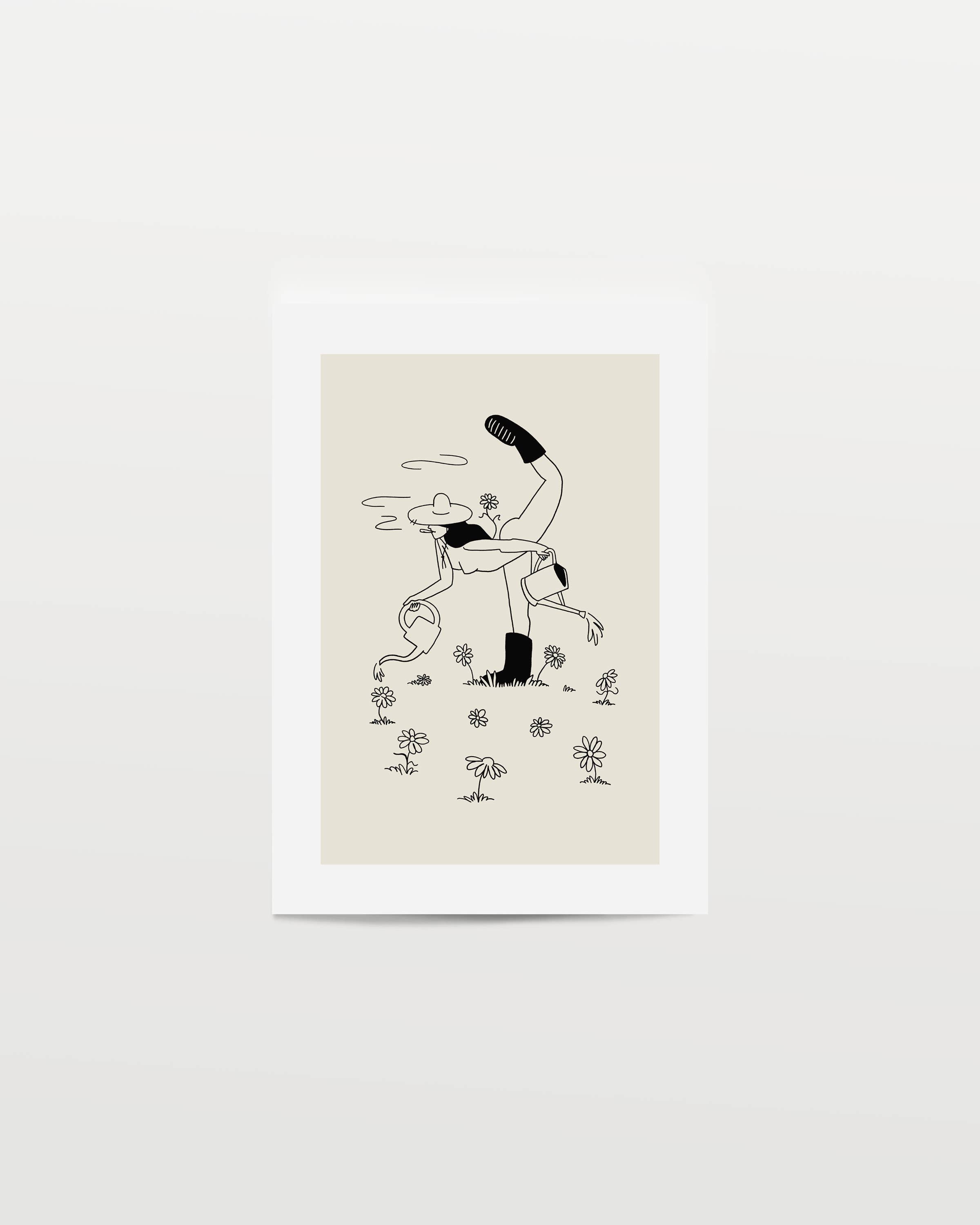 Tumbleweed Design Studio - Gardening Minimal Retro Wall Art Print Vintage Home Decor