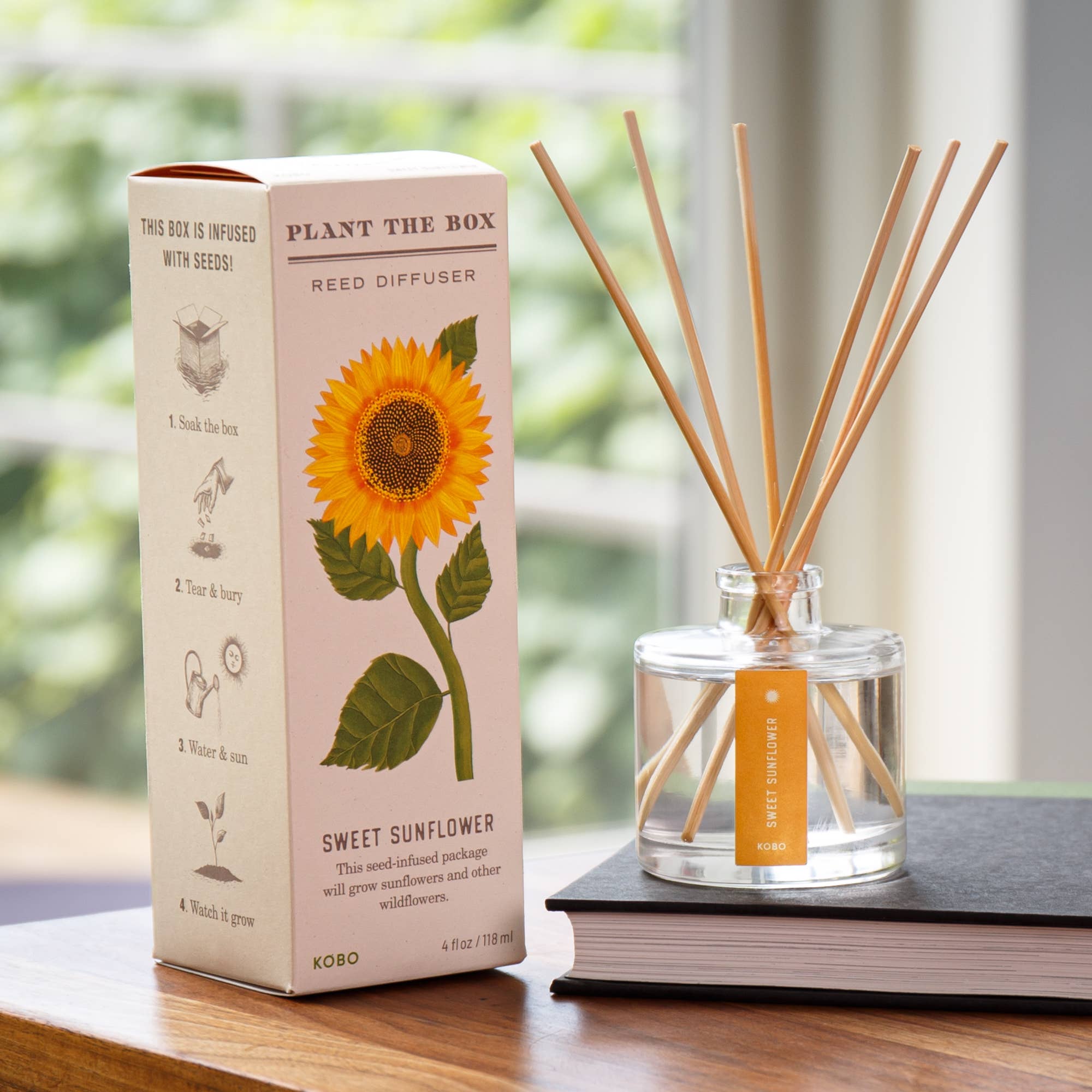 KOBO - Sweet Sunflower - Plant the Box Diffuser - 4oz