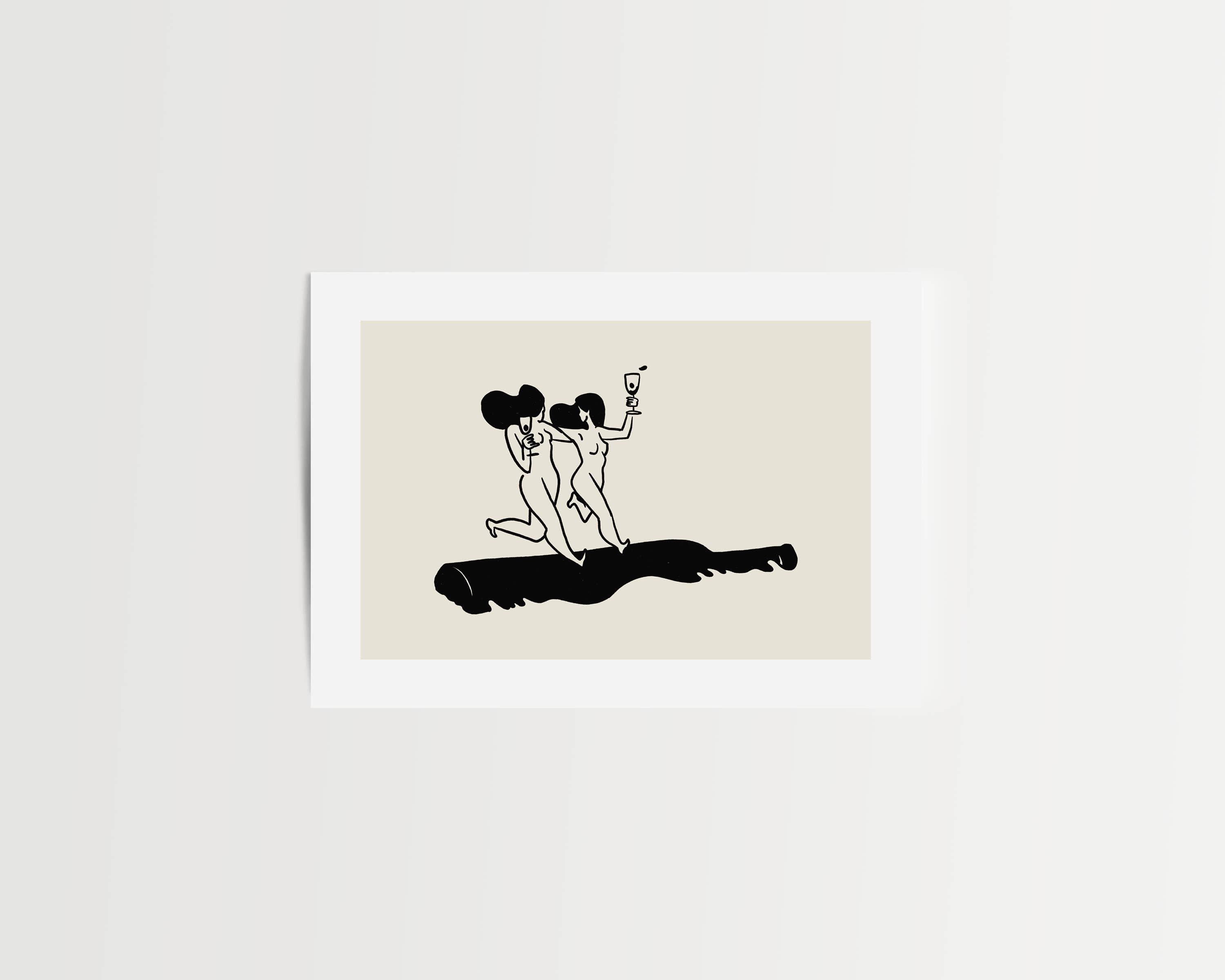 Tumbleweed Design Studio - Wine Rolling Vintage Foodie Wall Art Print