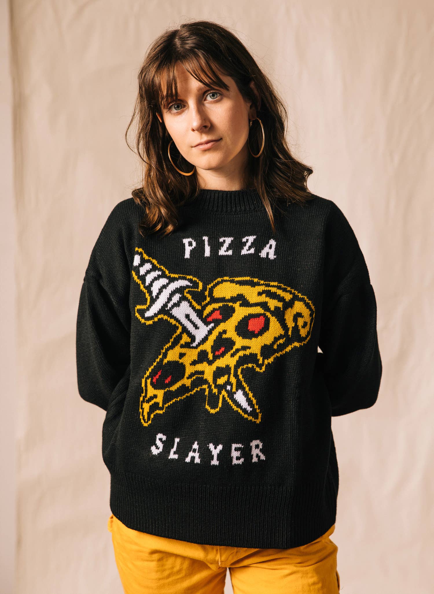 Pyknic - Pizza Slayer Women's Knit Sweater