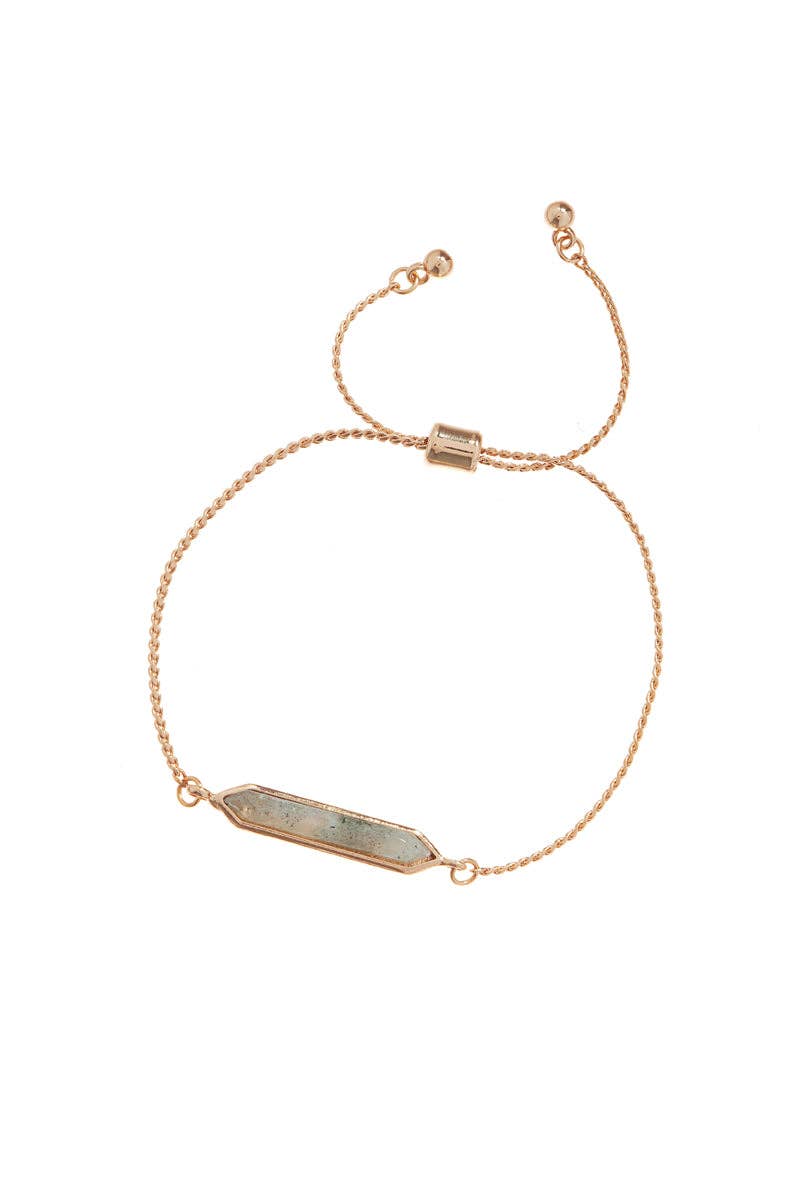 Designature New York - Double Side Semi Precious Stone Pull Tie Bracelet