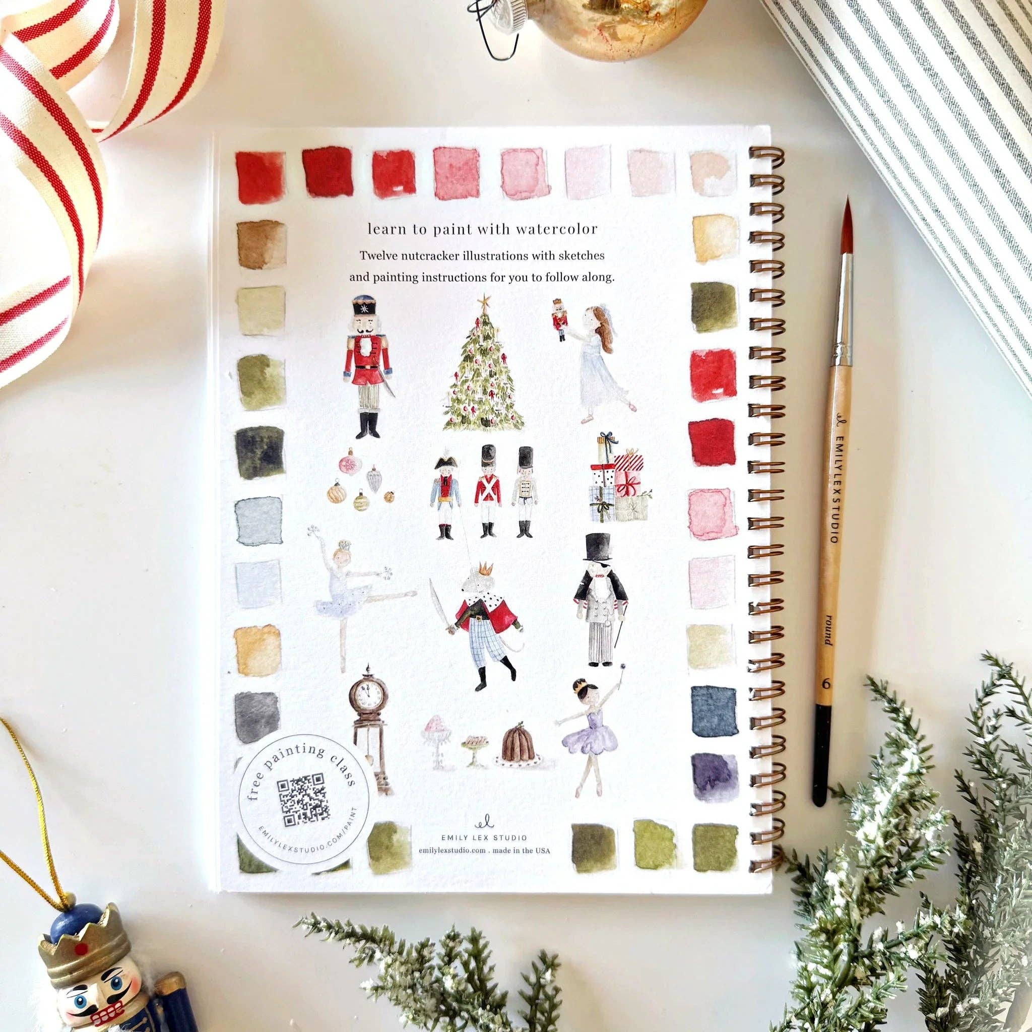 emily lex studio - Nutcracker watercolor workbook