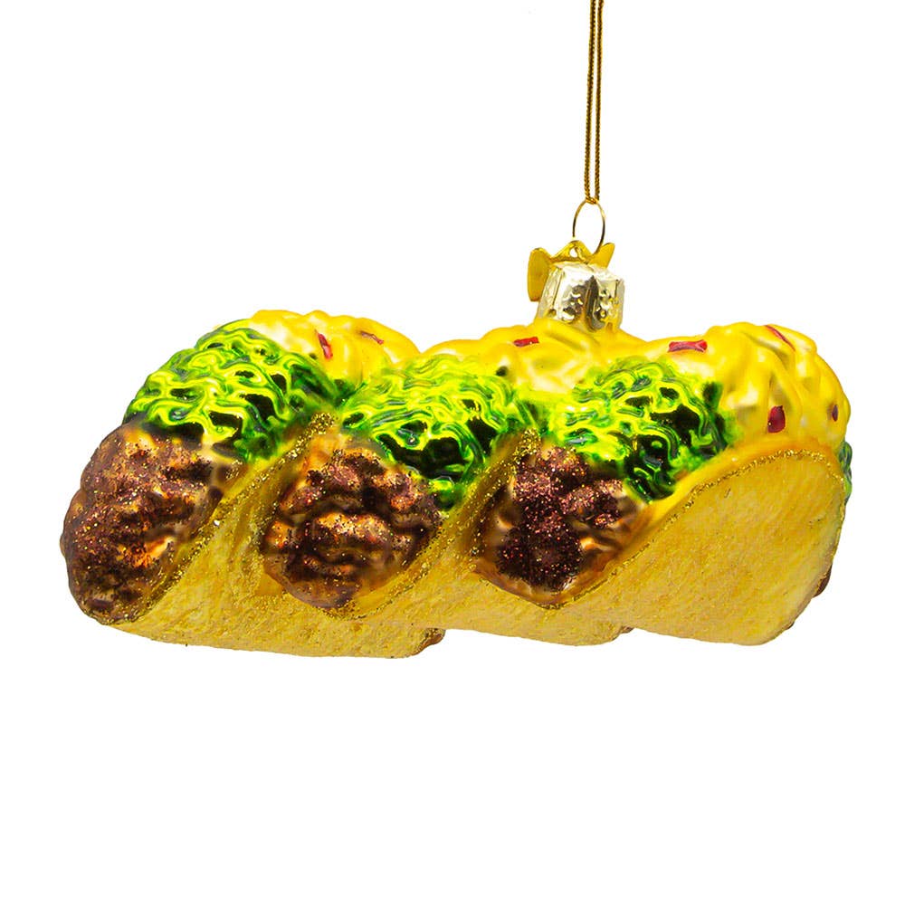 Kurt S. Adler, Inc. - 5.25"NOBLE GEMS GLASS TACOS ORNAMENT