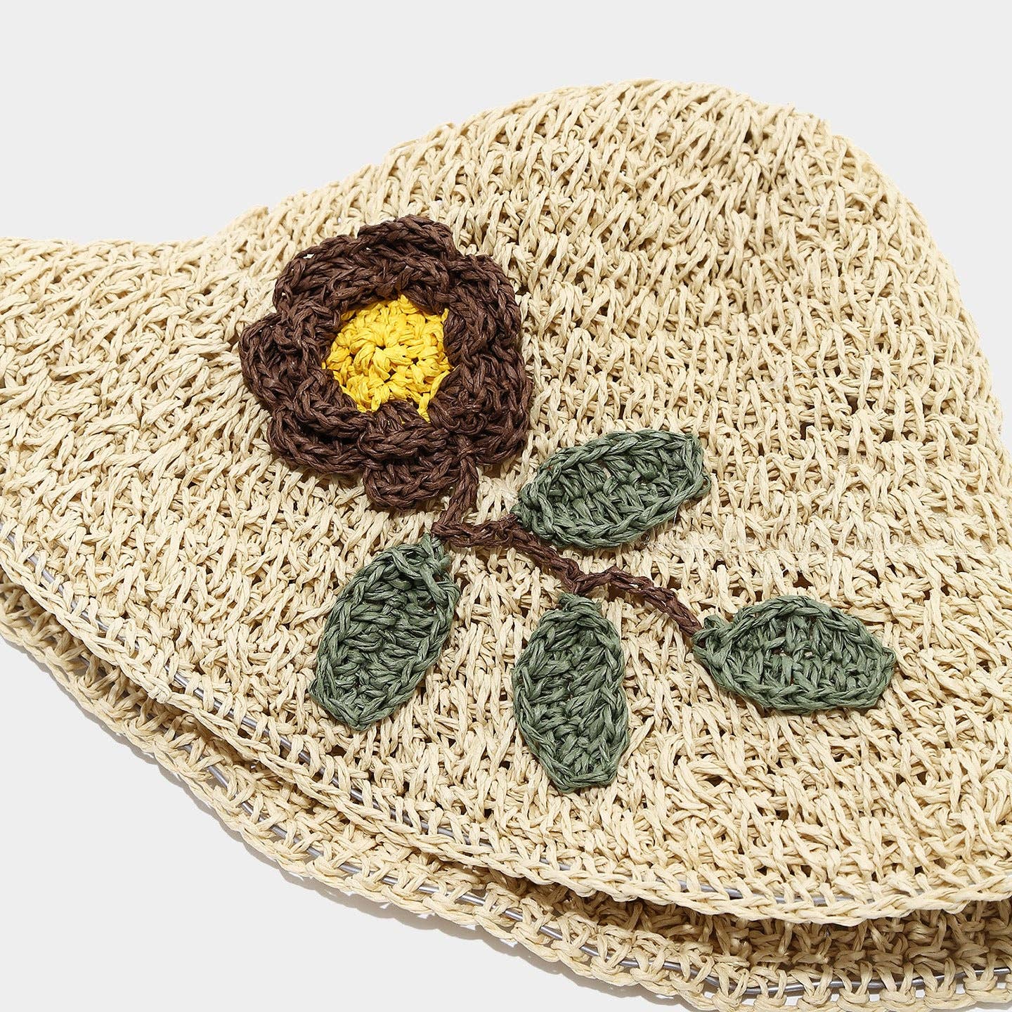 Dipped Shop - Handmade Crochet Sunflower Hollow Bucket Hat MK2COW6W6HAT35