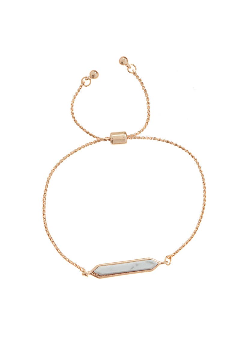 Designature New York - Double Side Semi Precious Stone Pull Tie Bracelet