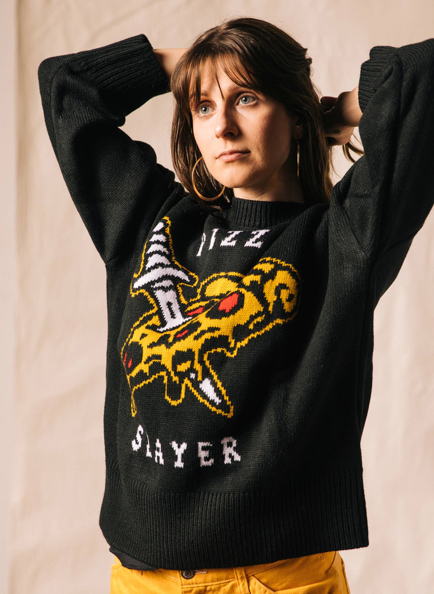 Pyknic - Pizza Slayer Women's Knit Sweater