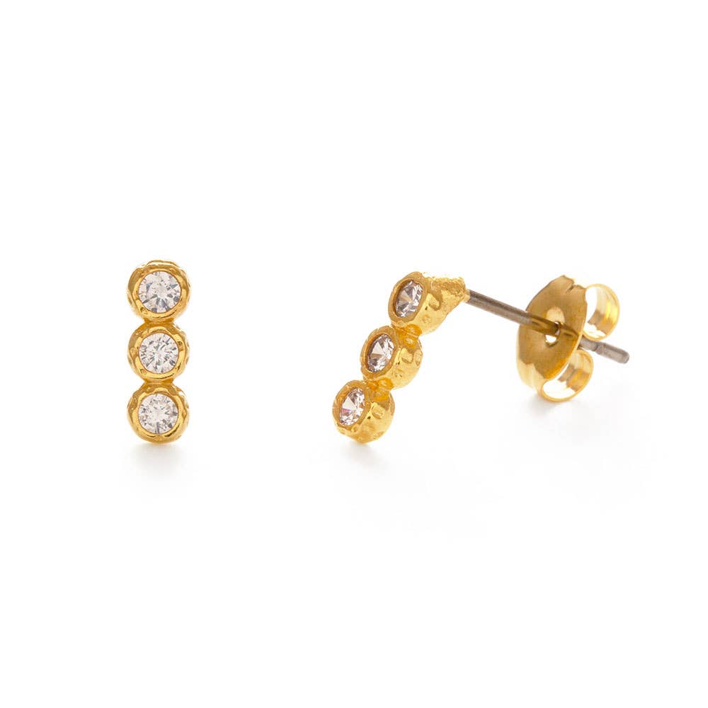 Amano Studio - Crystal Bar Stud Earrings