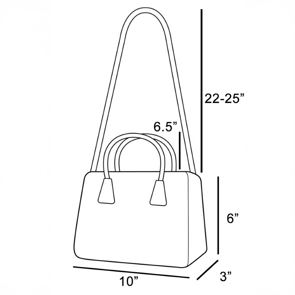 Collections by Fame Accessories - Rectangle Woven Trim Detail Suede Bag