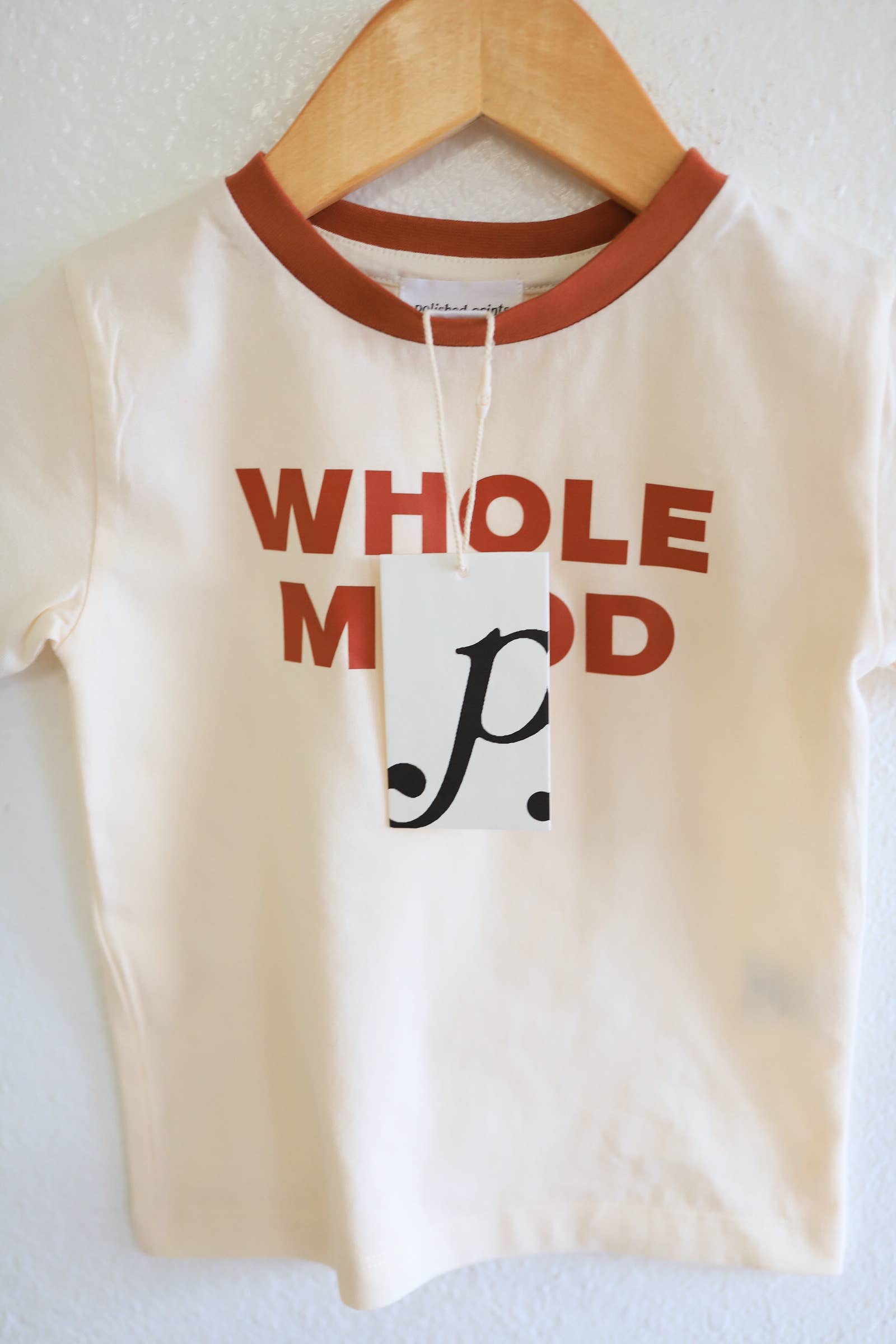 Polished Prints - Whole Mood Kids Ringer T-Shirt, boys clothing, kids clothes