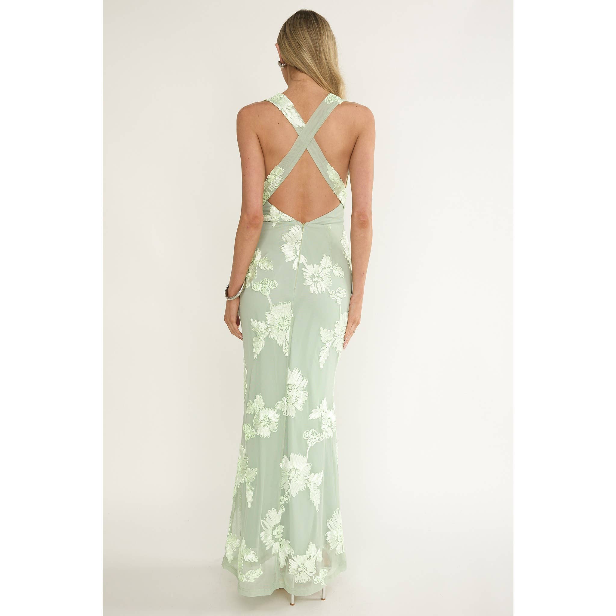 One and Only Collective - FLORAL HALTER MAXI DRESS