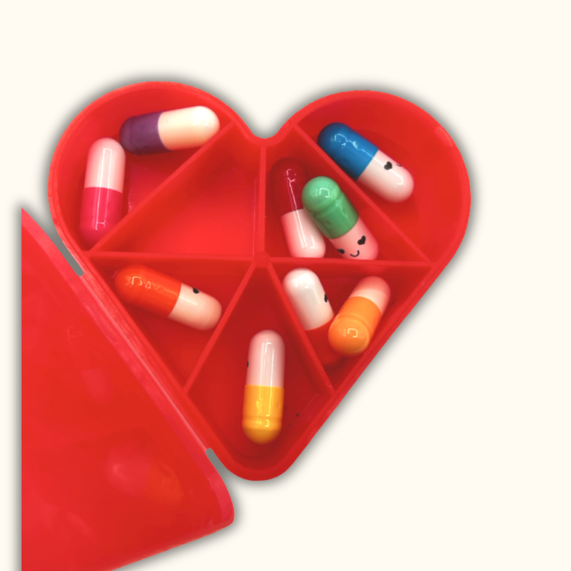 Stableish - Medicated & Motivated Heart Pill Case | 7-Day Travel Pill Organizer