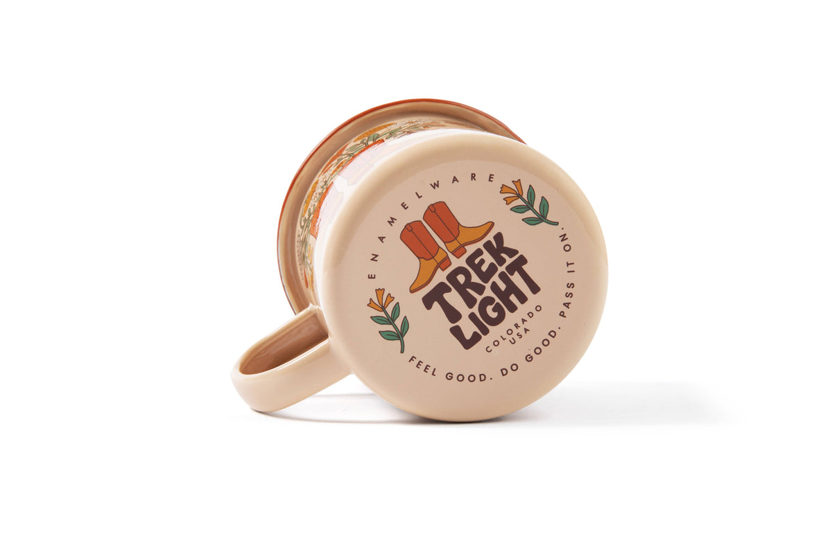 Trek Light - Enamel Coffee & Camp Mug | Western Bloom | 16oz