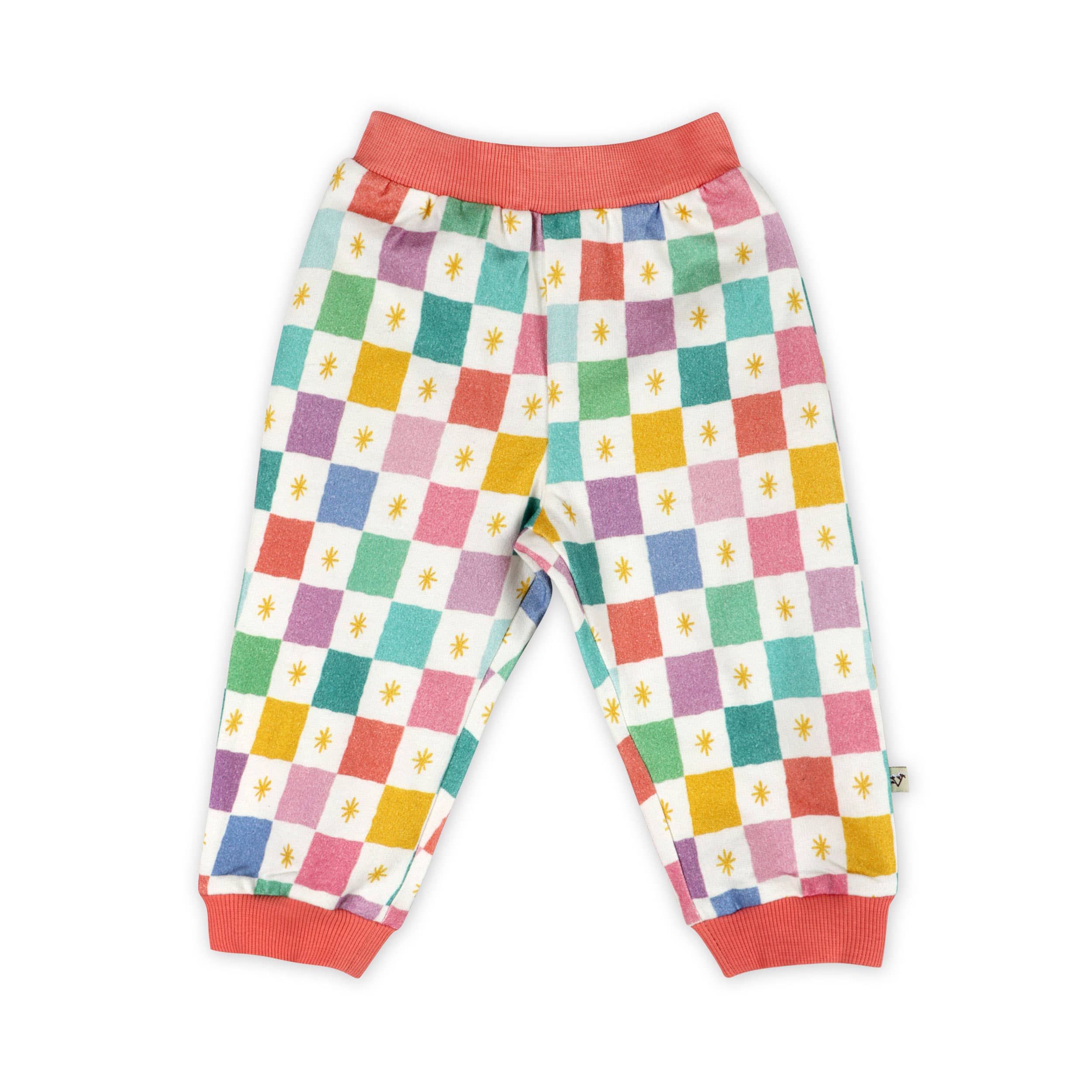 Viverano Organics - Colorful Checks Baby Sweatshirt & Jogger (Organic Fleece)