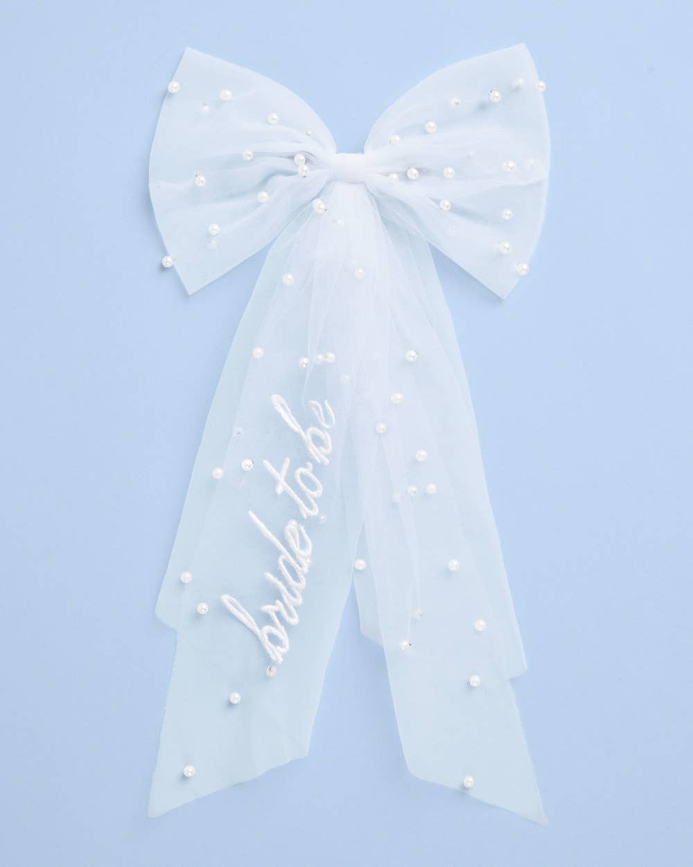 xo, Fetti - Bride to Be Pearl Hair Bow | bachelorette, bridal, accessory