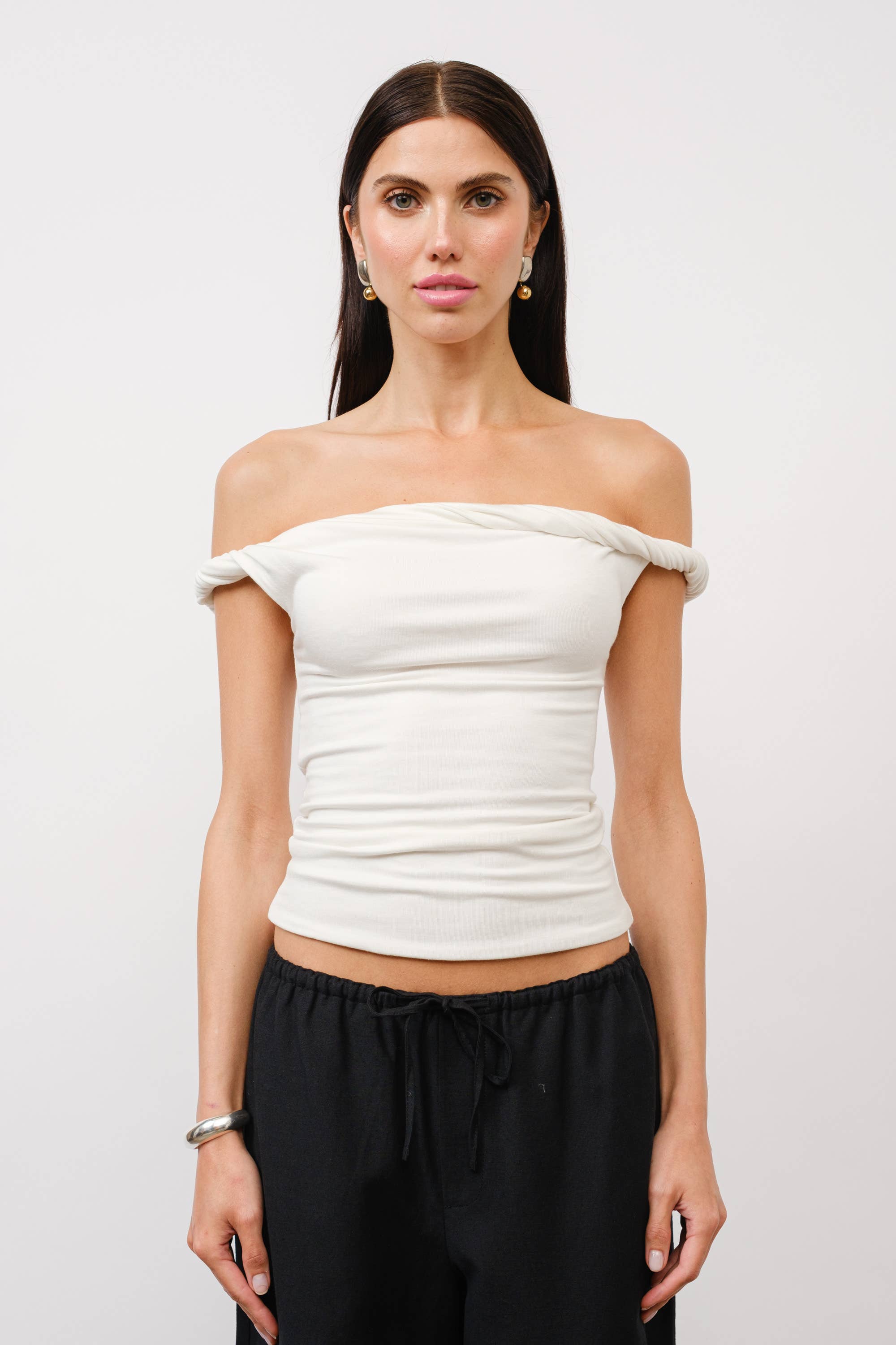 Isla Twisted Off-The-Shoulder Top