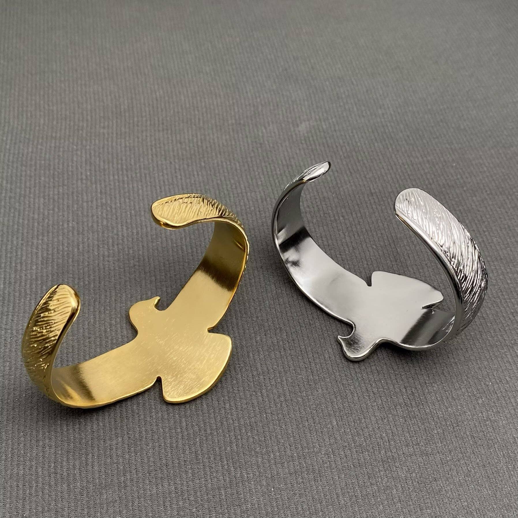 Mio Queena - Egyptian Divine Bird 18K Gold Plated S.Steel Cuff - FGS