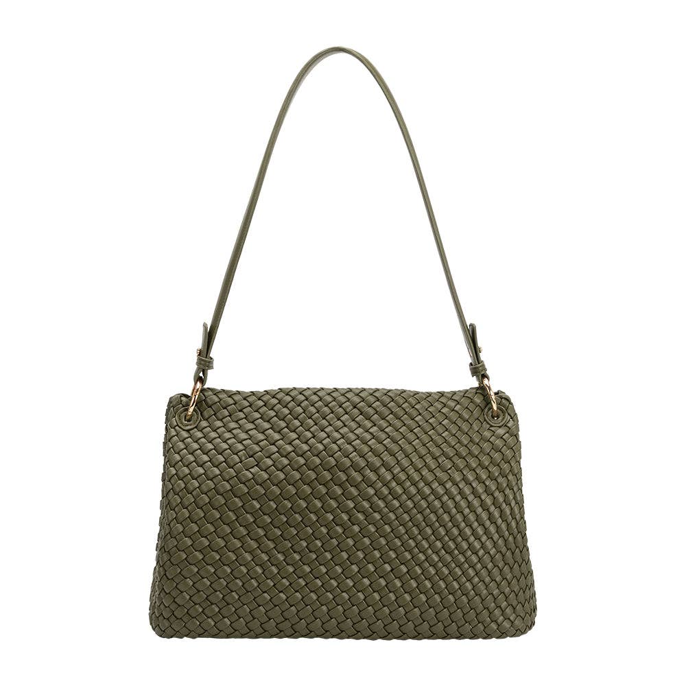 Melie Bianco - Natalia Olive Recycled Vegan Shoulder Bag