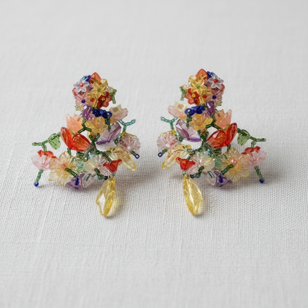 paperln - Colorful Acrylic Floral Drop Earrings