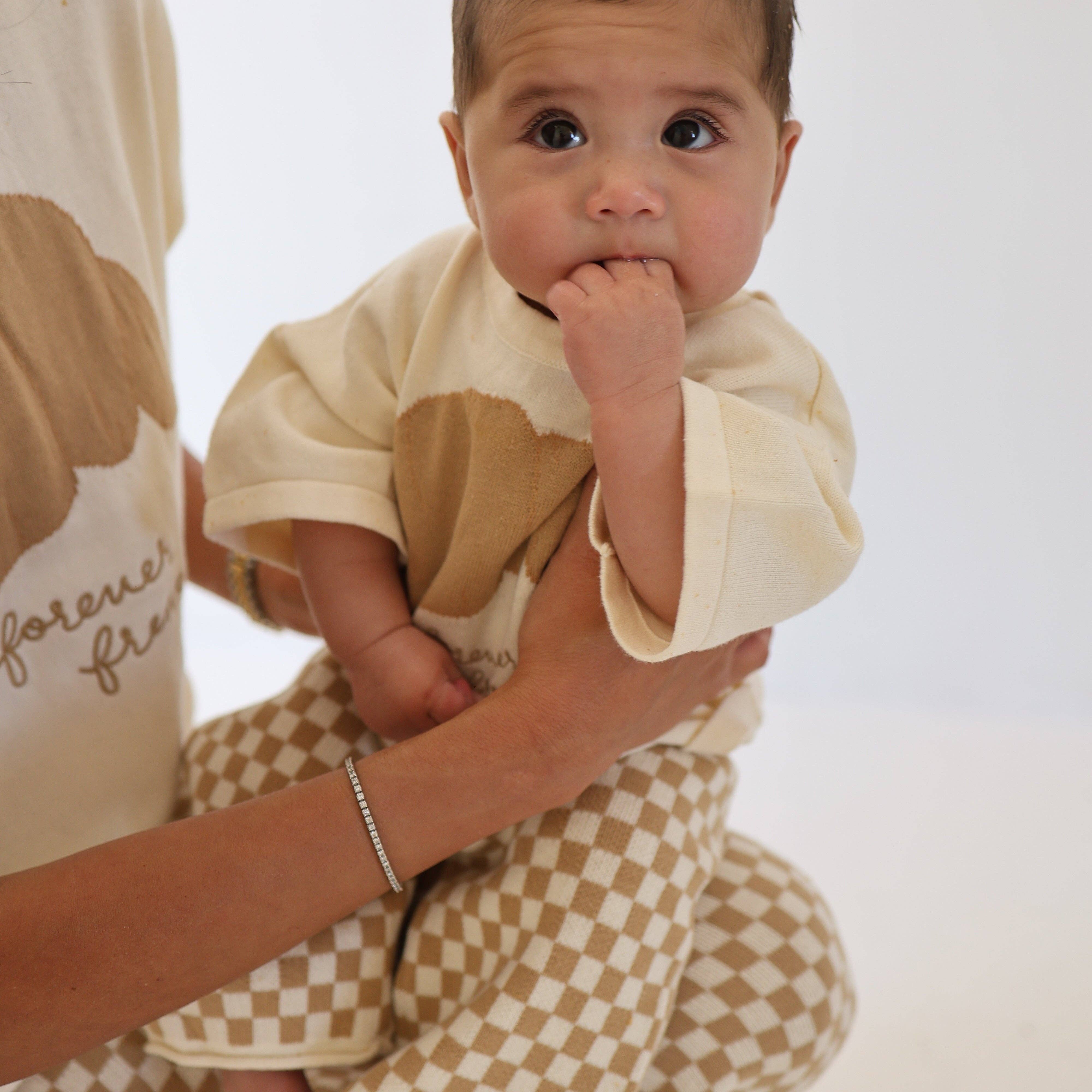 Forever French Baby - Knit Pant Set | Croissants